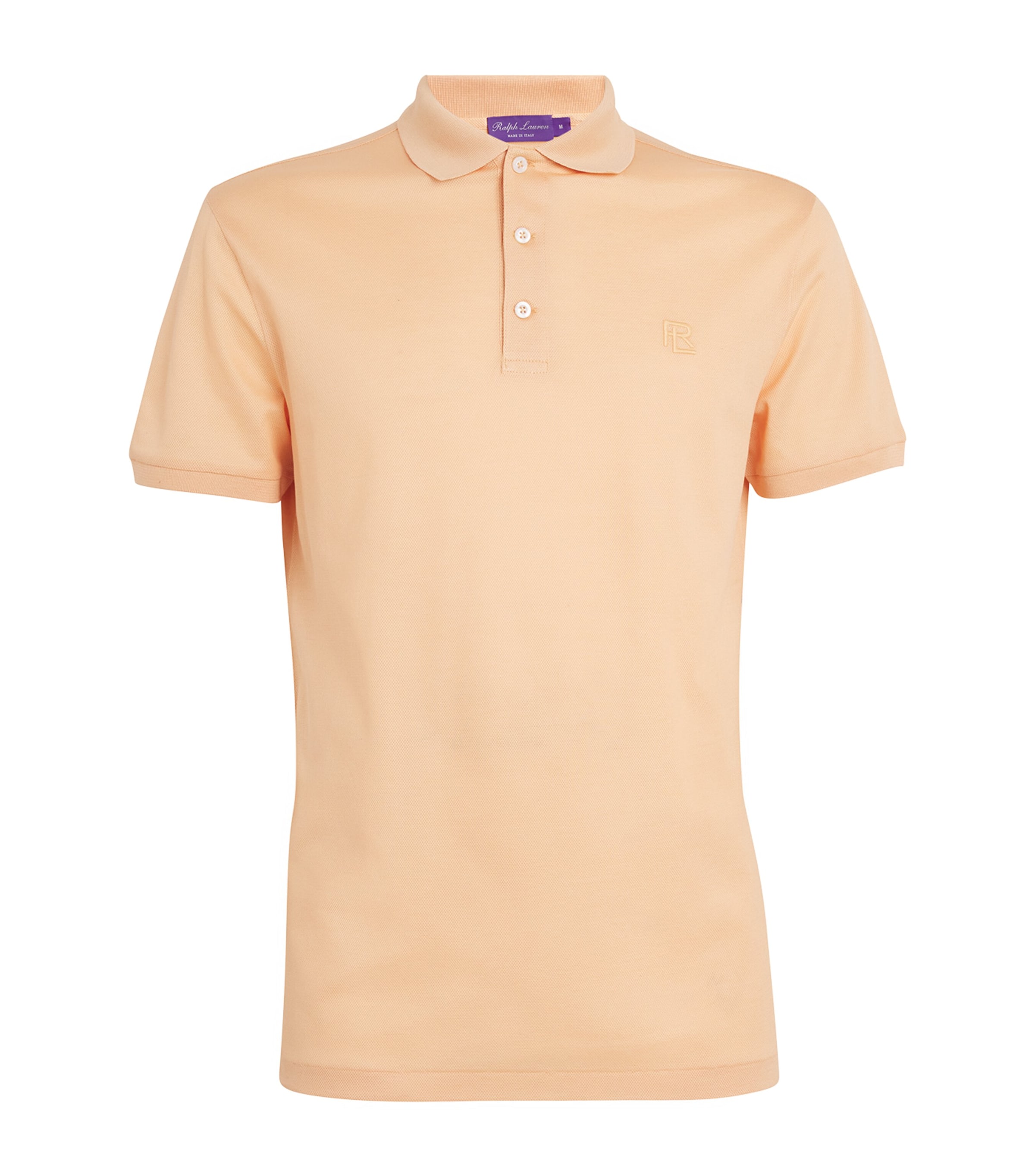 Shop Ralph Lauren Purple Label Cotton Polo Shirt In Orange