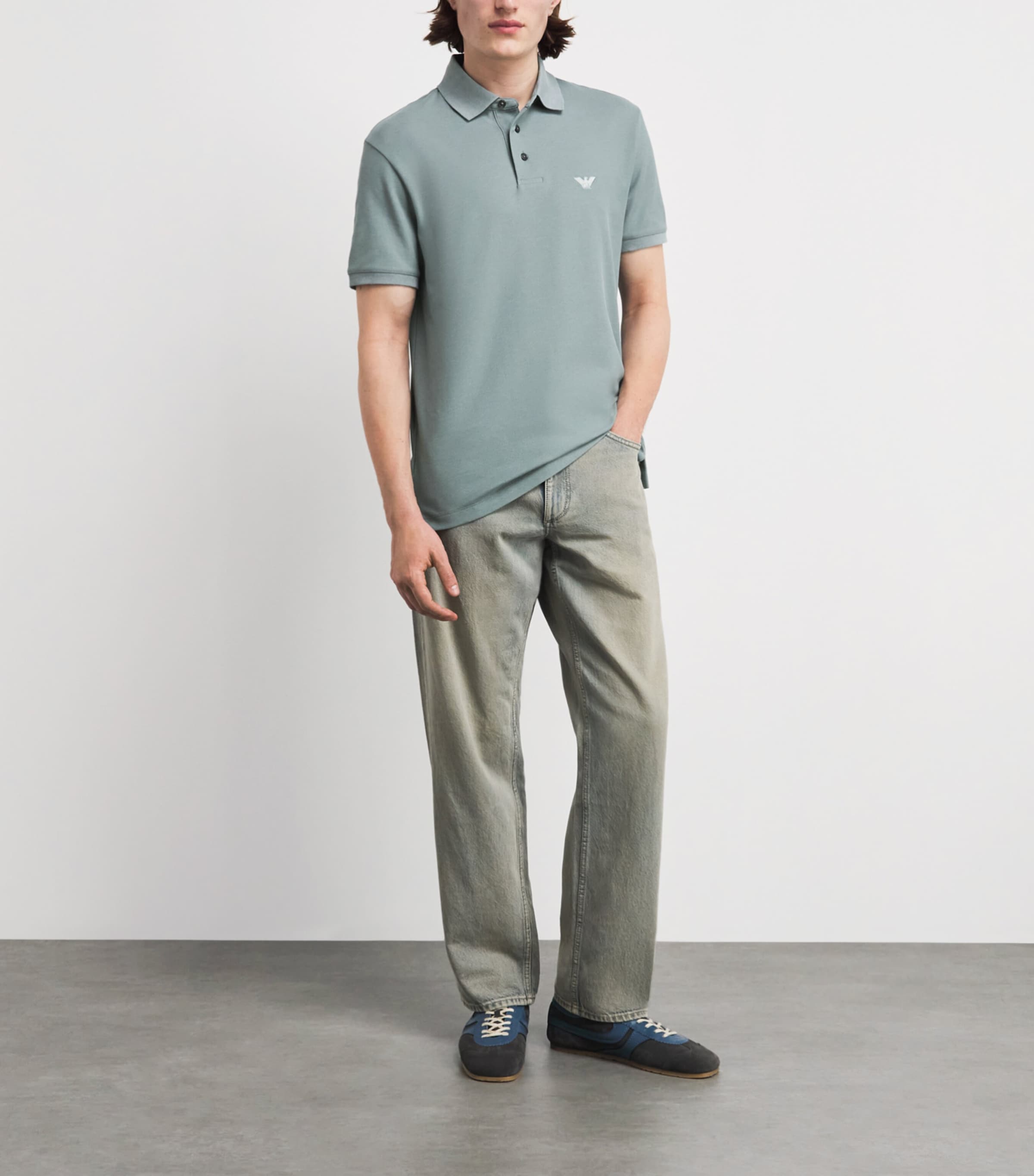Emporio Armani Mens Cotton Polo Shirt Image 2