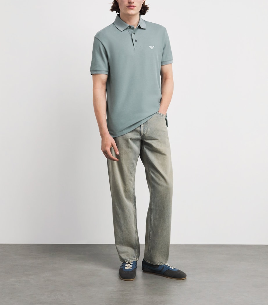 Emporio Armani Mens Cotton Polo Shirt Image 2