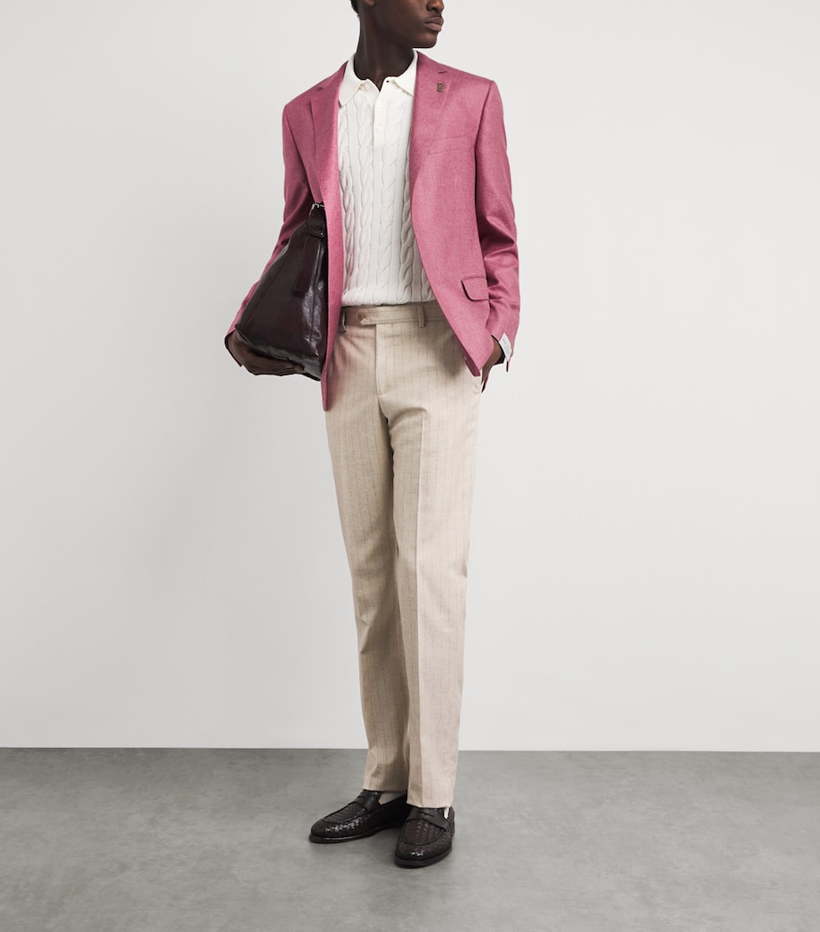 Pal Zileri Mens Silk-Cashmere Vicenza Blazer Pink Image 2