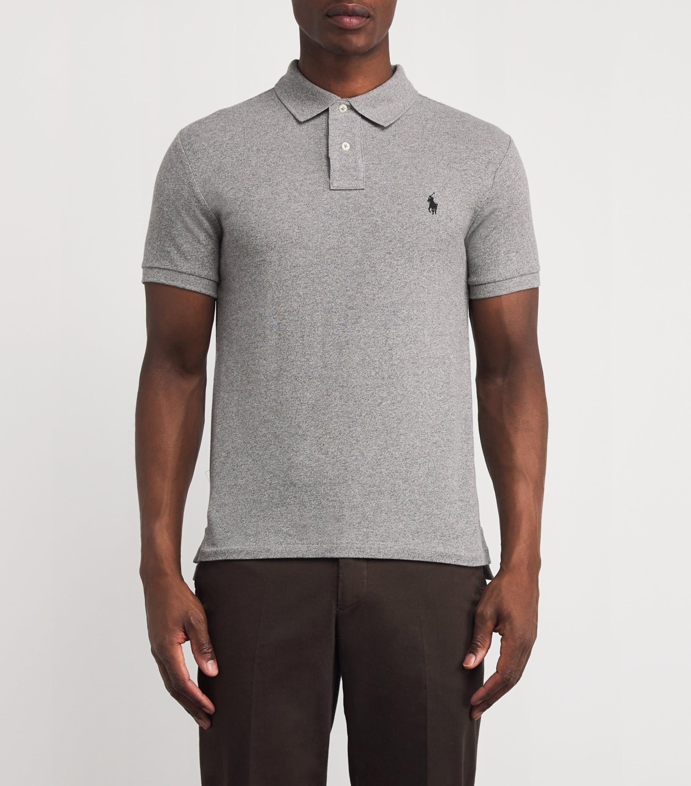 Logo Polo Shirt CANT HEATHER Image 3