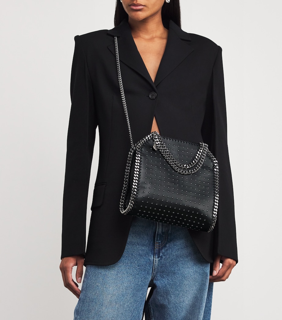 Mini Star-Studded Falabella Tote Bag 1000 BLACK Image 2