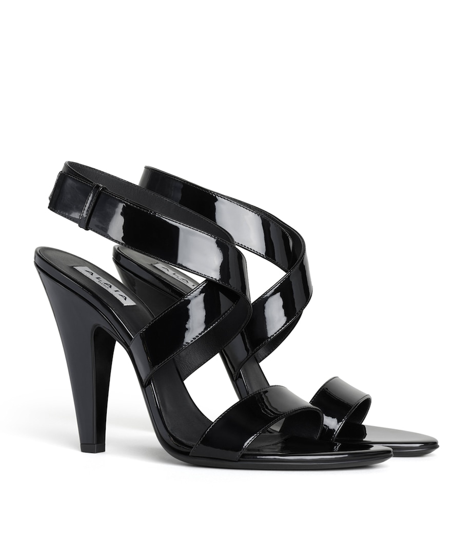 Alaïa Patent Leather Cone Sandals 110 Noir Image 2