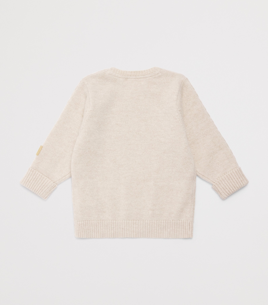 Purebaby Cashmere Cable-Knit Sweater (0-18 Months) Cmlme Camel Melange Image 2