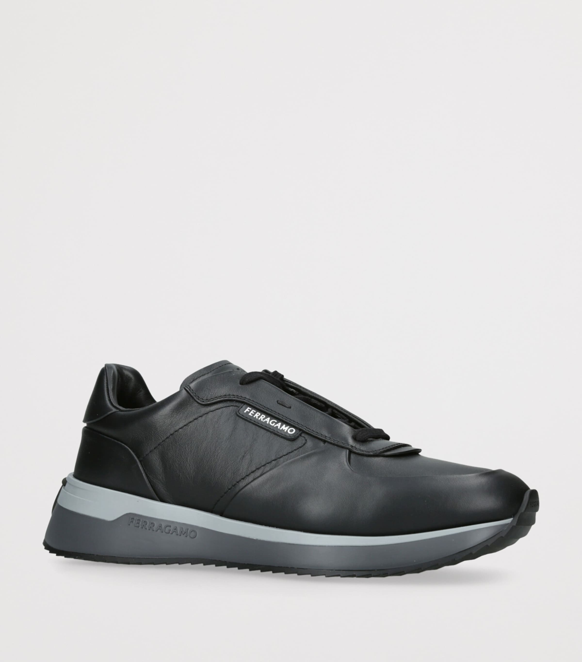 Leather Low-Top Sneakers BLK/OTHER Image 3