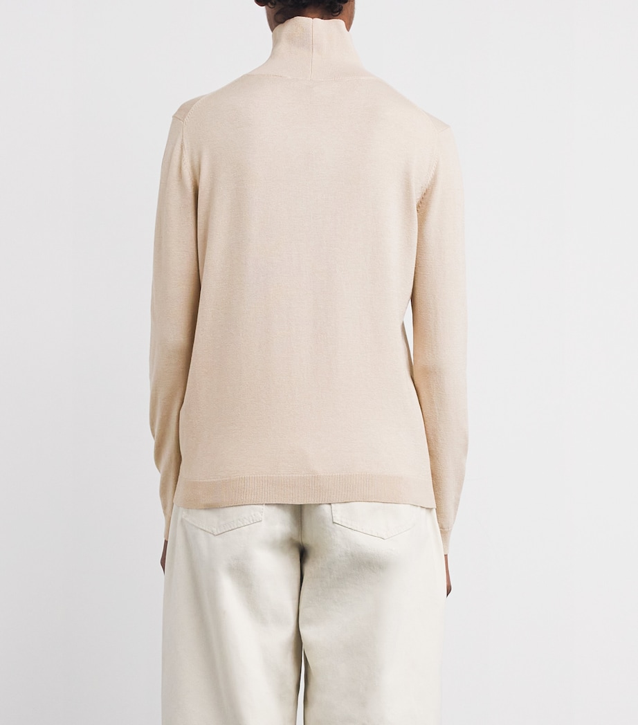 Silk-Wool-Blend Rollneck Sweater BEIGE Image 4