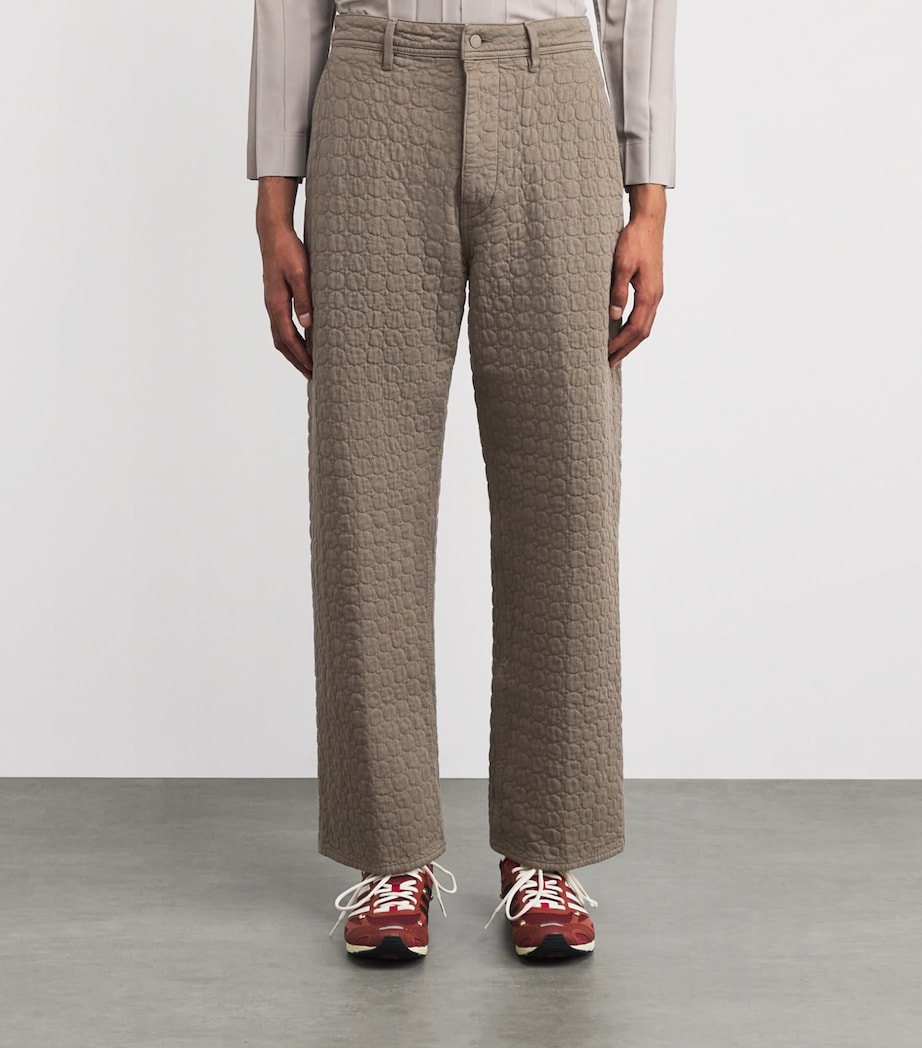 Cotton Quilted Circle Trousers SAND Image 3