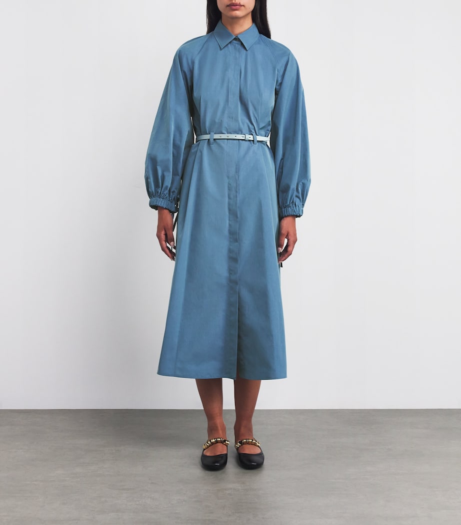 Cotton Taffeta Midi Dress BLUE JEANS Image 6