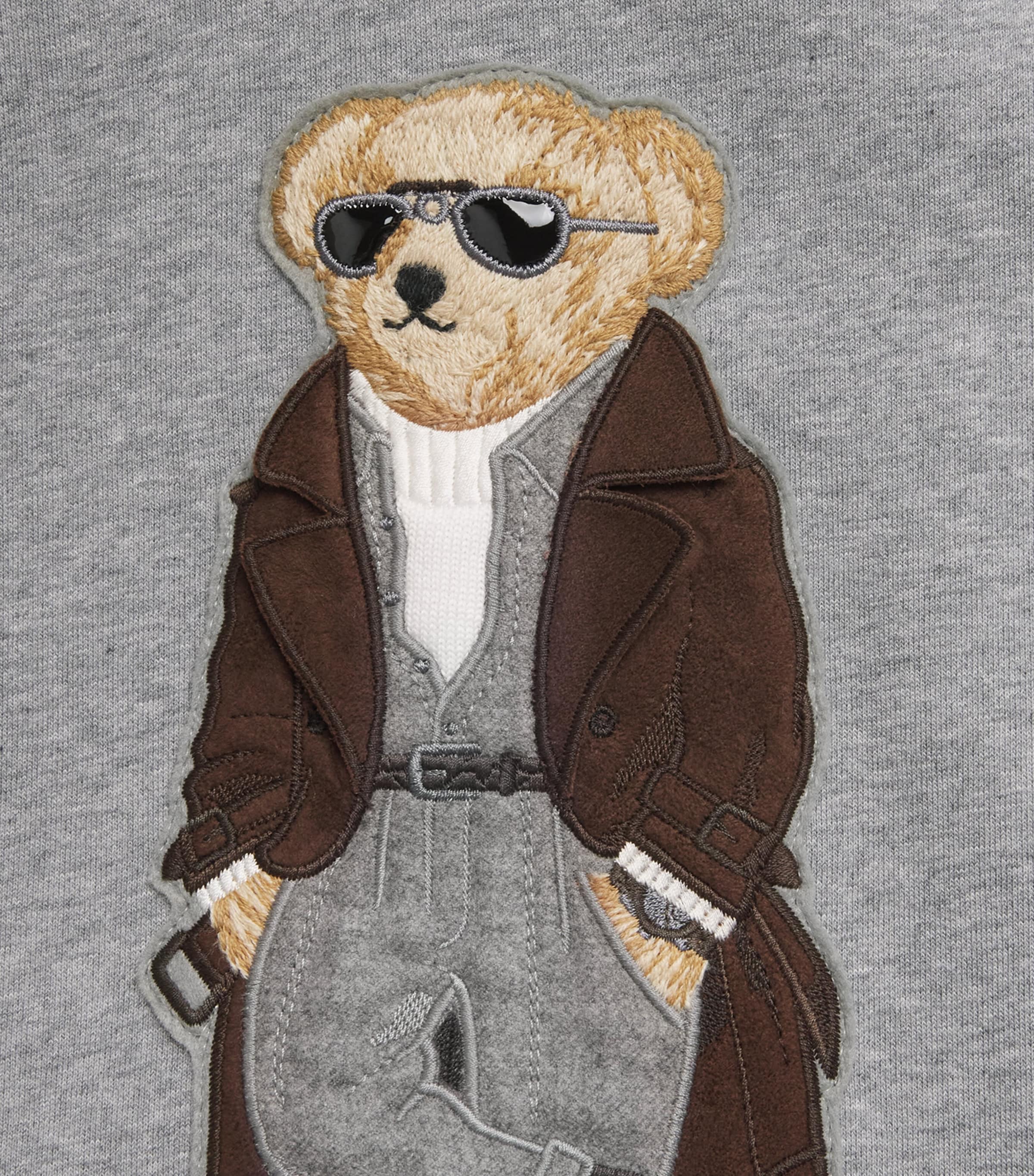 Cotton-Cashmere Polo Bear Hoodie GREY Image 5