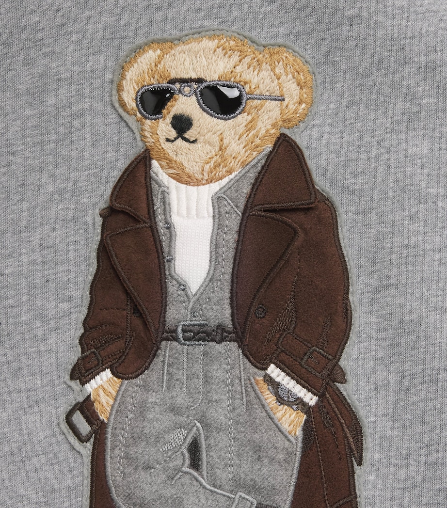 Cotton-Cashmere Polo Bear Hoodie GREY Image 5