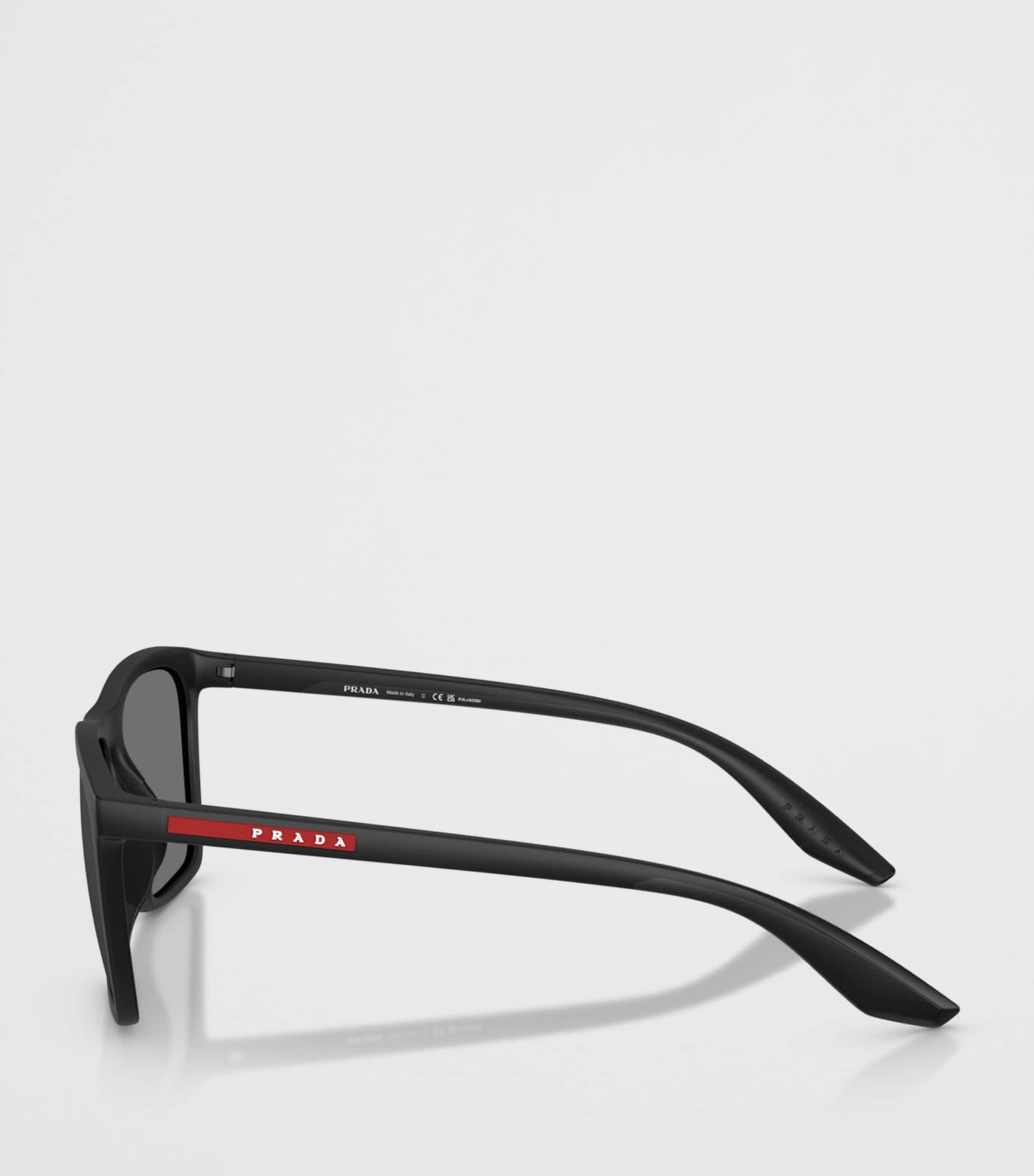 Prada Linea Rossa Injected PR B08S Square Sunglasses Black Image 3