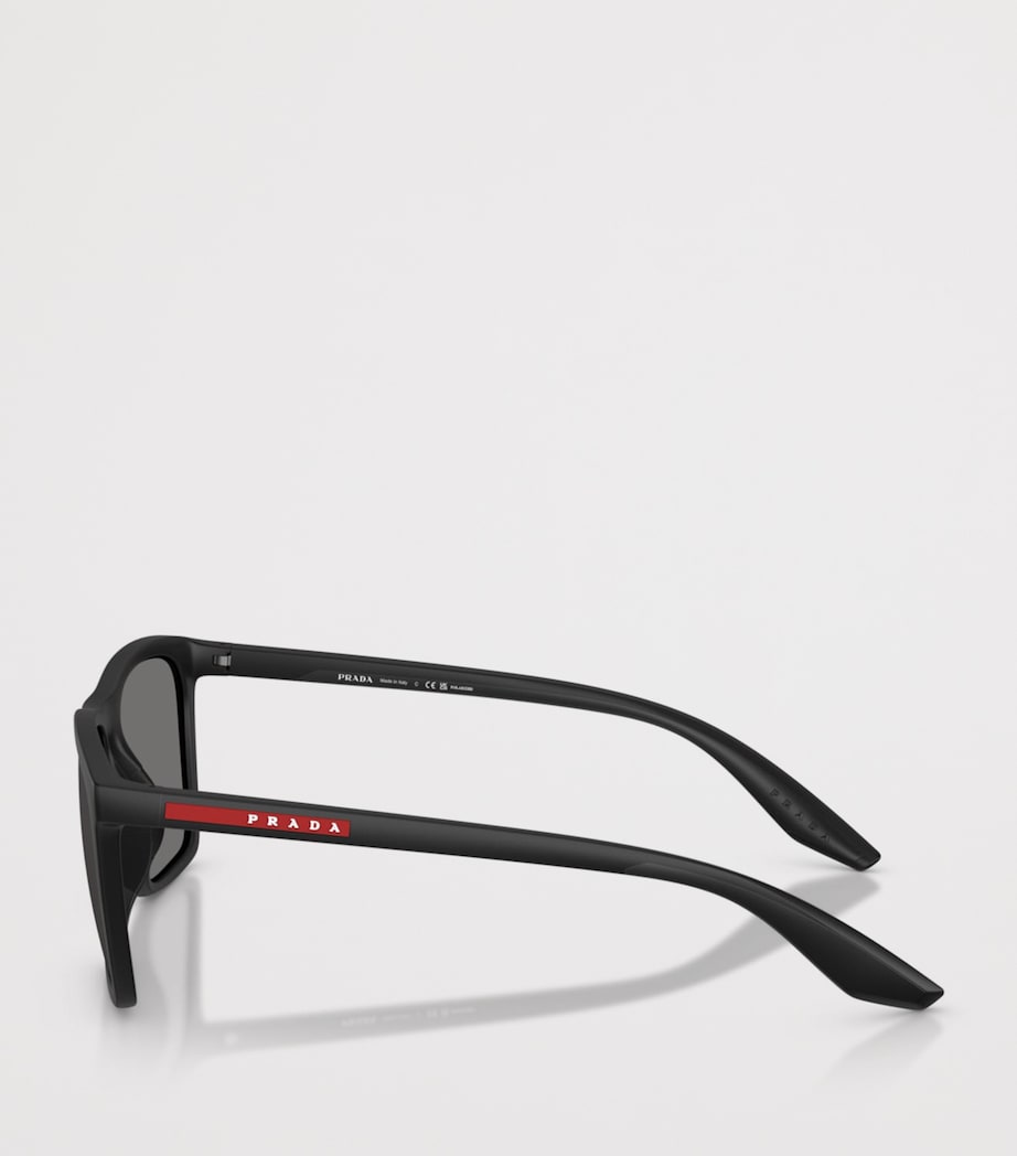 Prada Linea Rossa Injected PR B08S Square Sunglasses Black Image 3