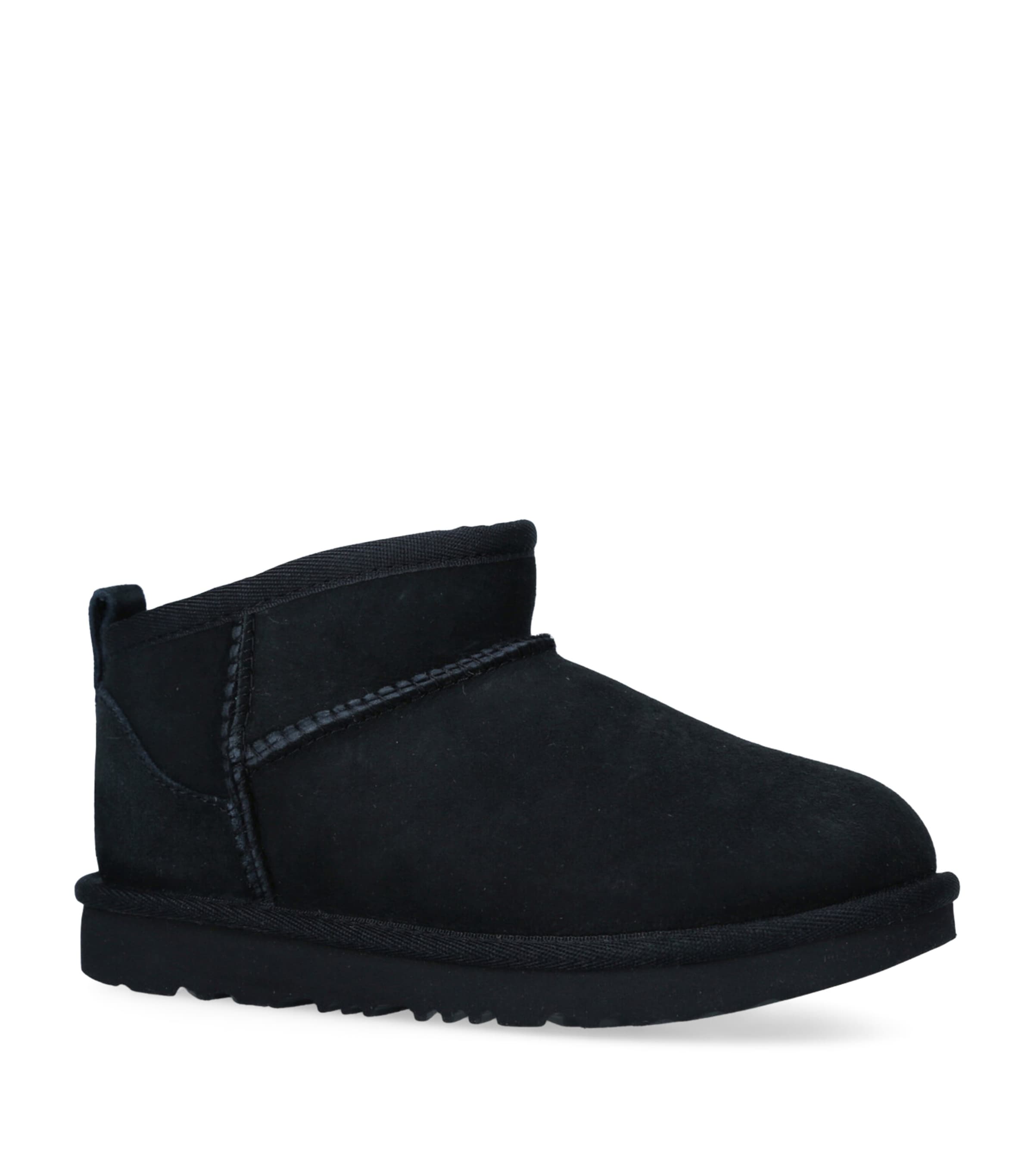 Shop Ugg Sheepskin Classic Ultra Mini Boots In Black