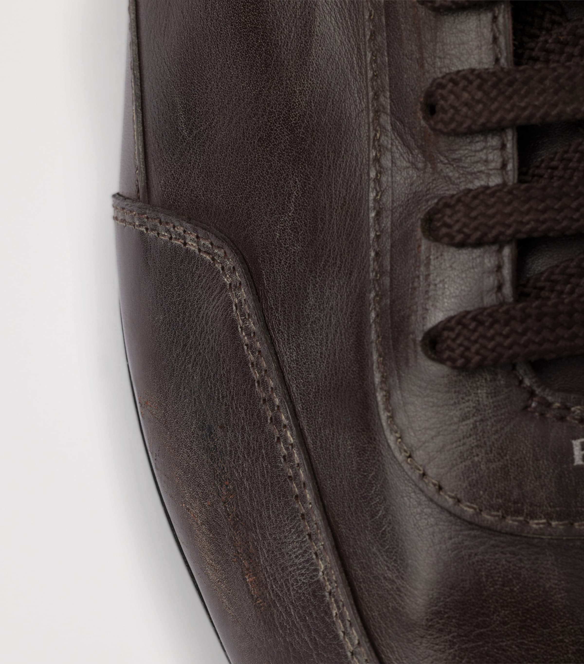 Leather Collapse Sneakers F0003 Image 5