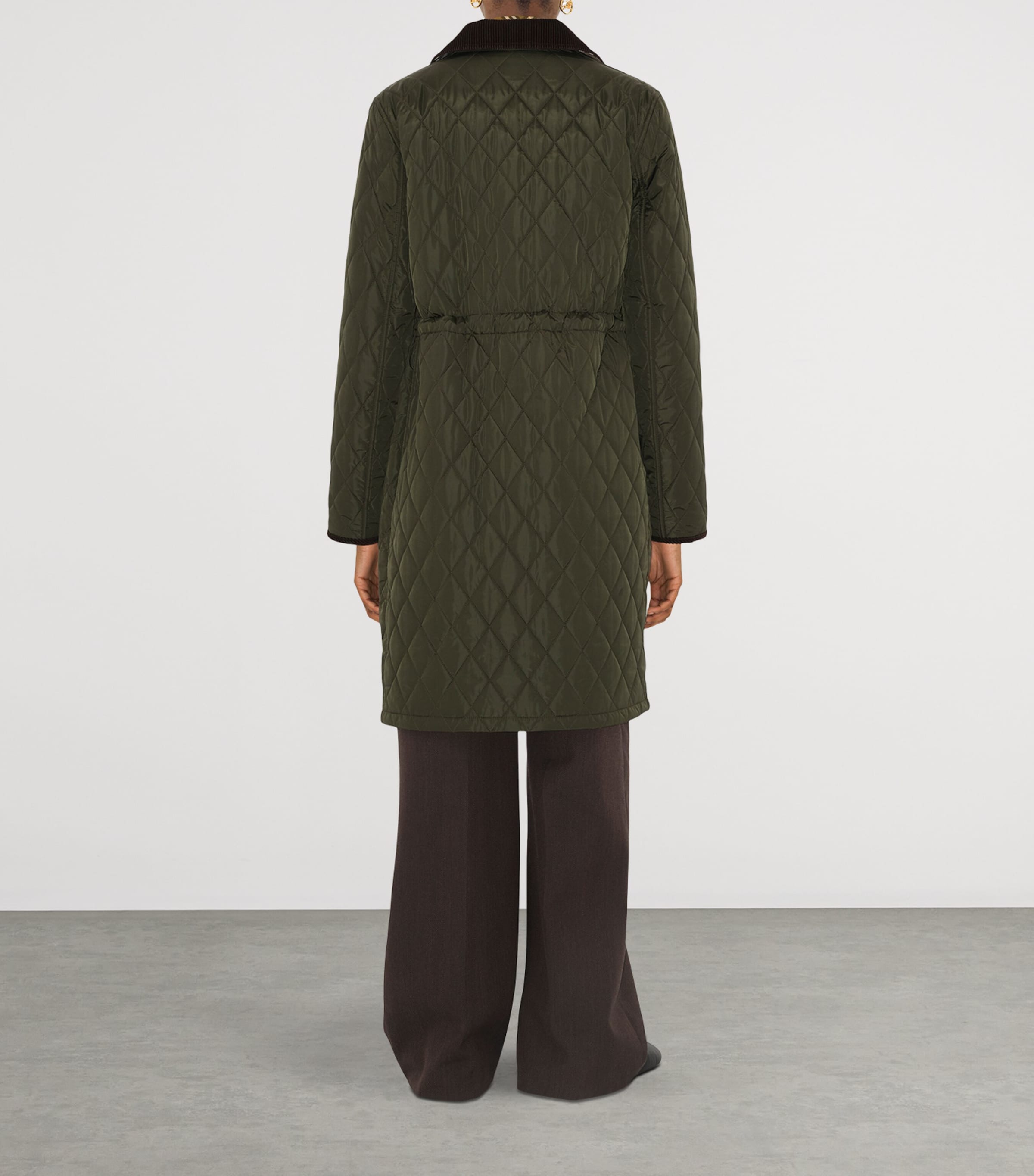 Burberry Womens ML QUILTED NYLON CAR COAT Shale Image 5