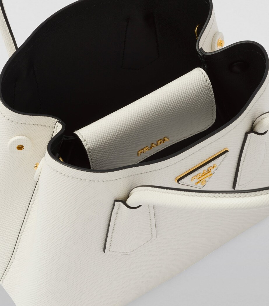 Mini Leather Double Top-Handle Bag F0G3Z Image 2