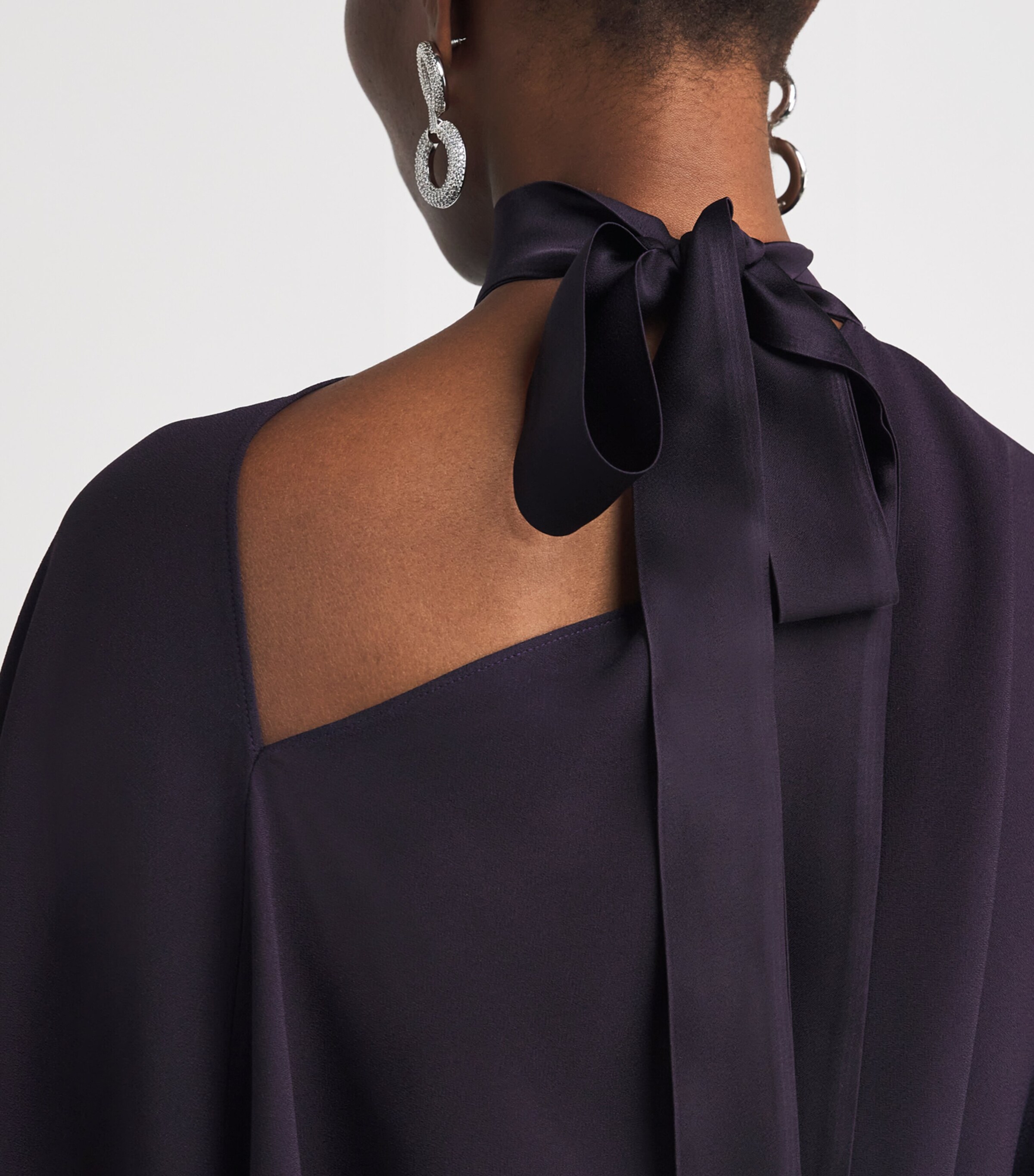 Crepe Cady Brooks Maxi Dress LIQUORICE Image 6