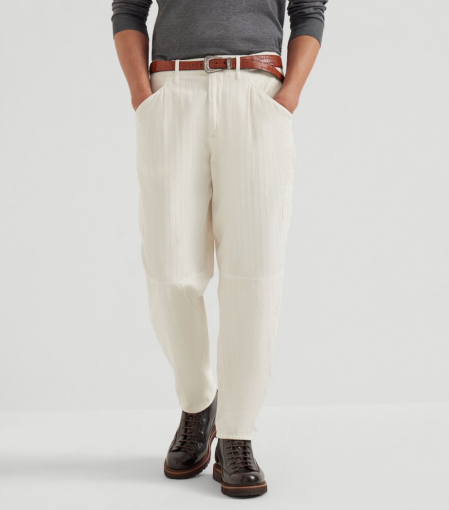 Cotton Cargo Trousers C6007 Image 3