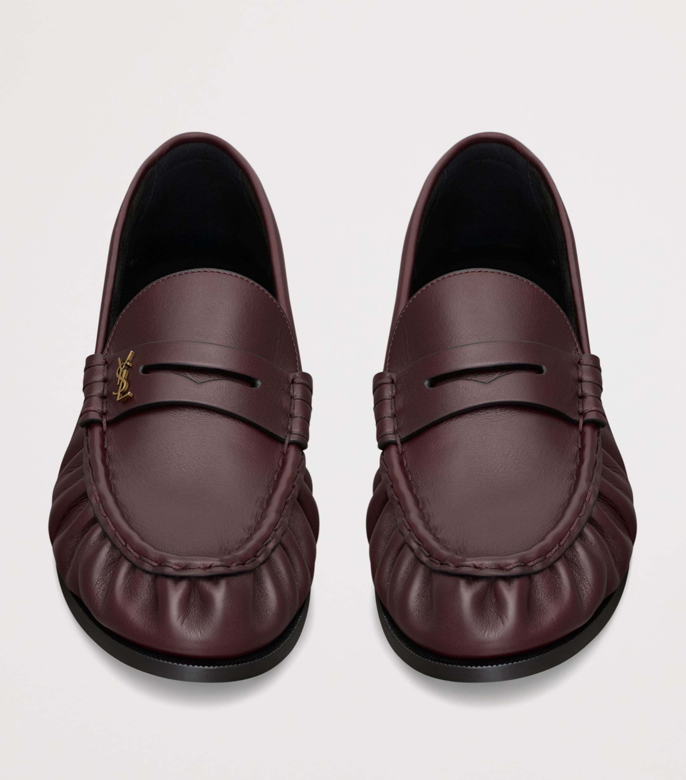 Saint Laurent Burgundy Leather Le Loafers | Harrods US