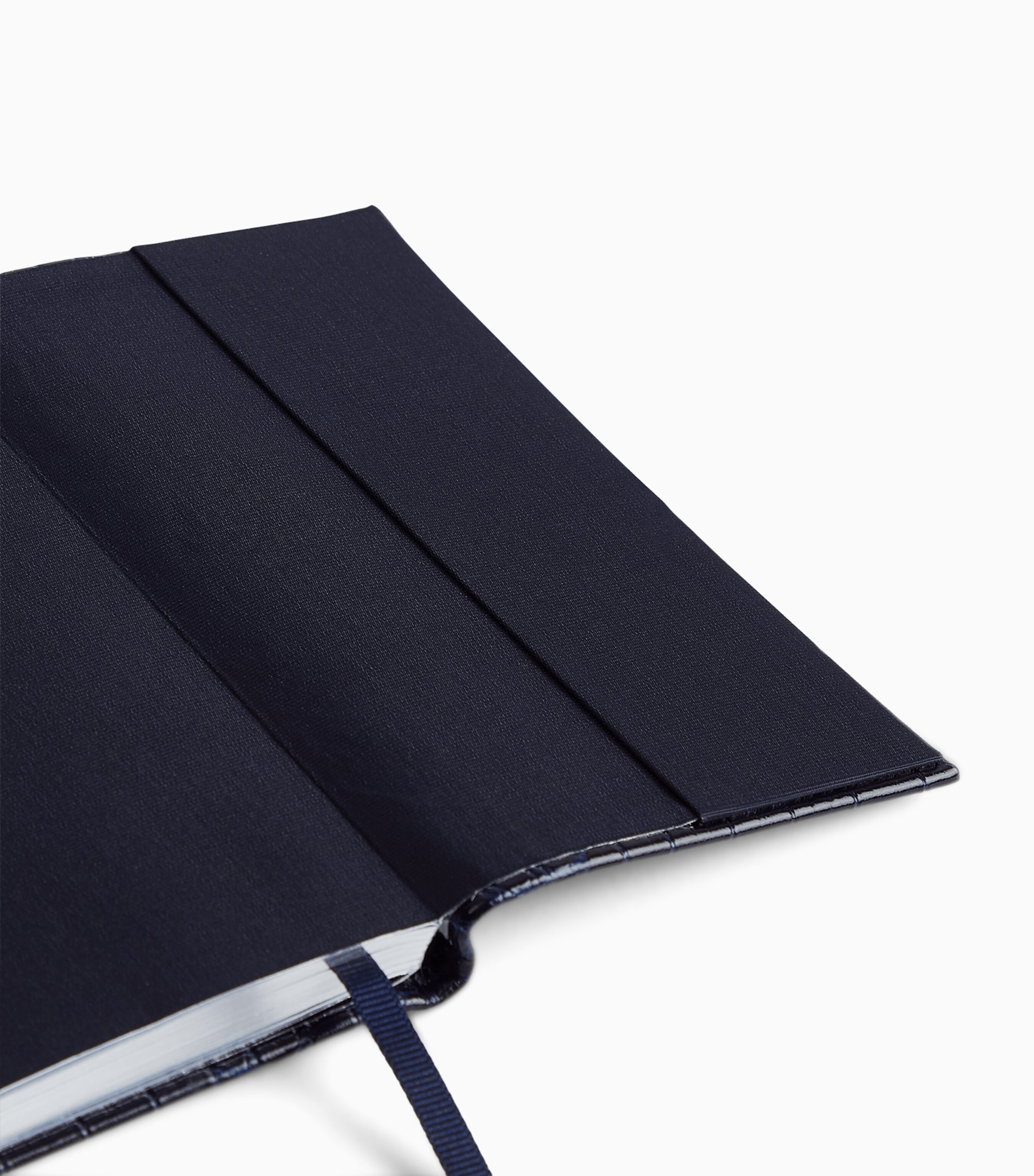 Mara Leather Croc-Embossed Panama 2026 Pocket Diary NAVY Image 4