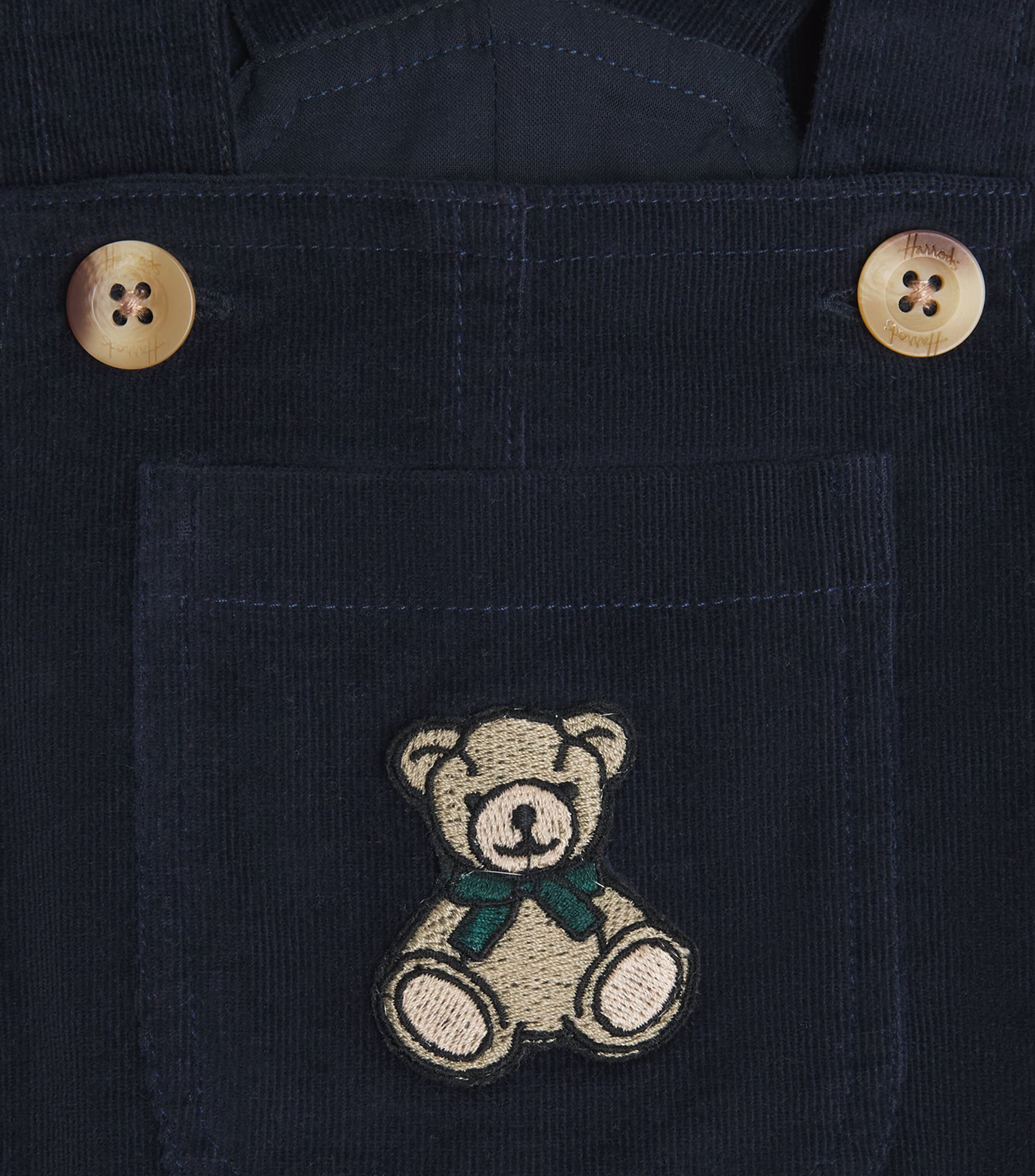 Harrods Corduroy Dungarees (0-18 Months) Navy Image 4