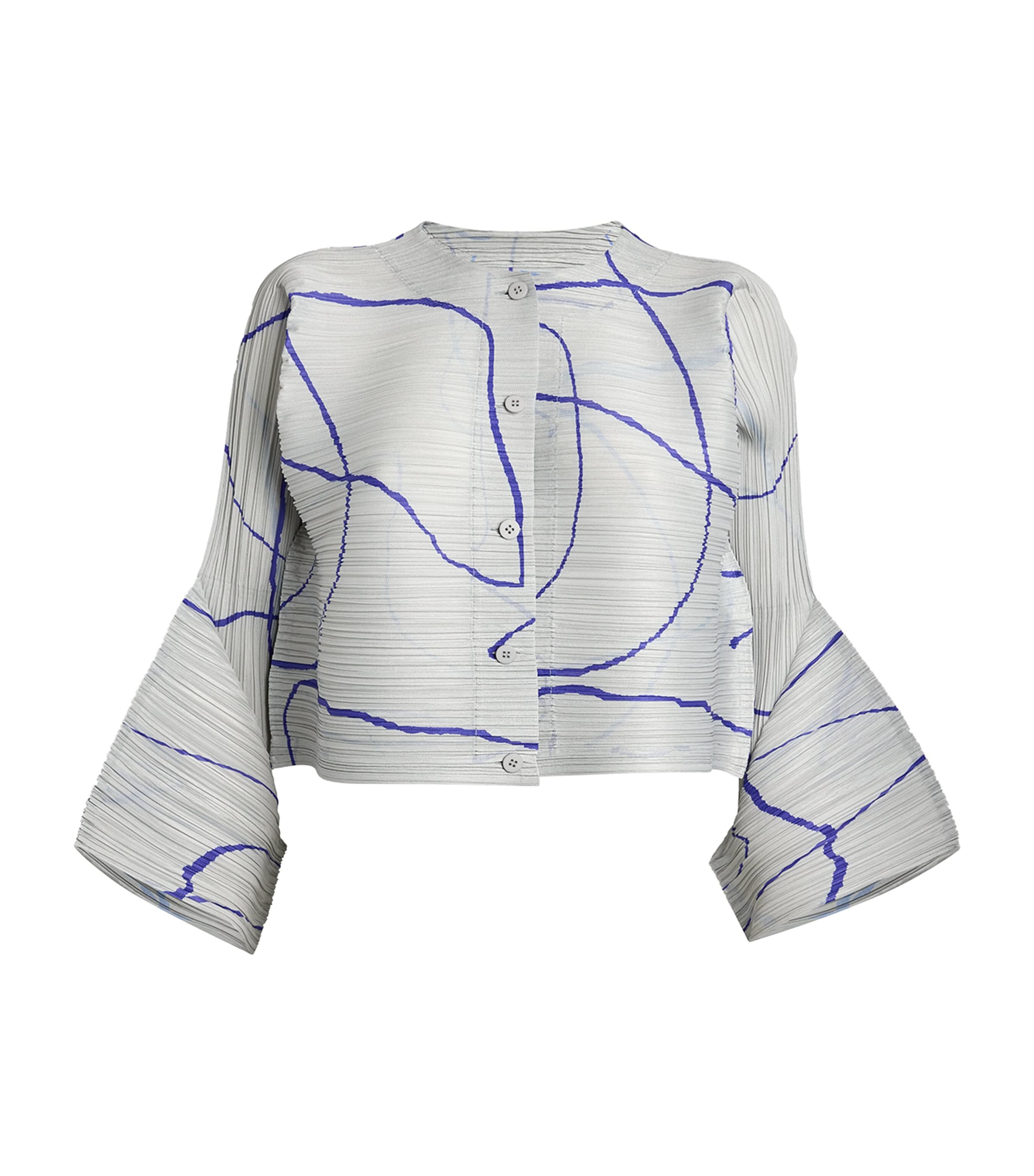 Issey Miyake Printed Pause Jacket In Gray