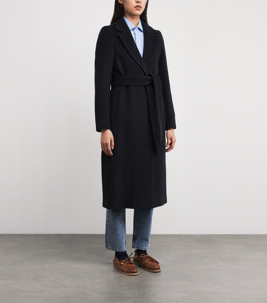 Wool-Blend Trench Coat NAVY Image 3