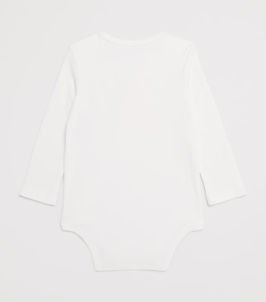 Ralph Lauren Kids Embroidered Bear Bodysuit (3-12 Months) White Image 2