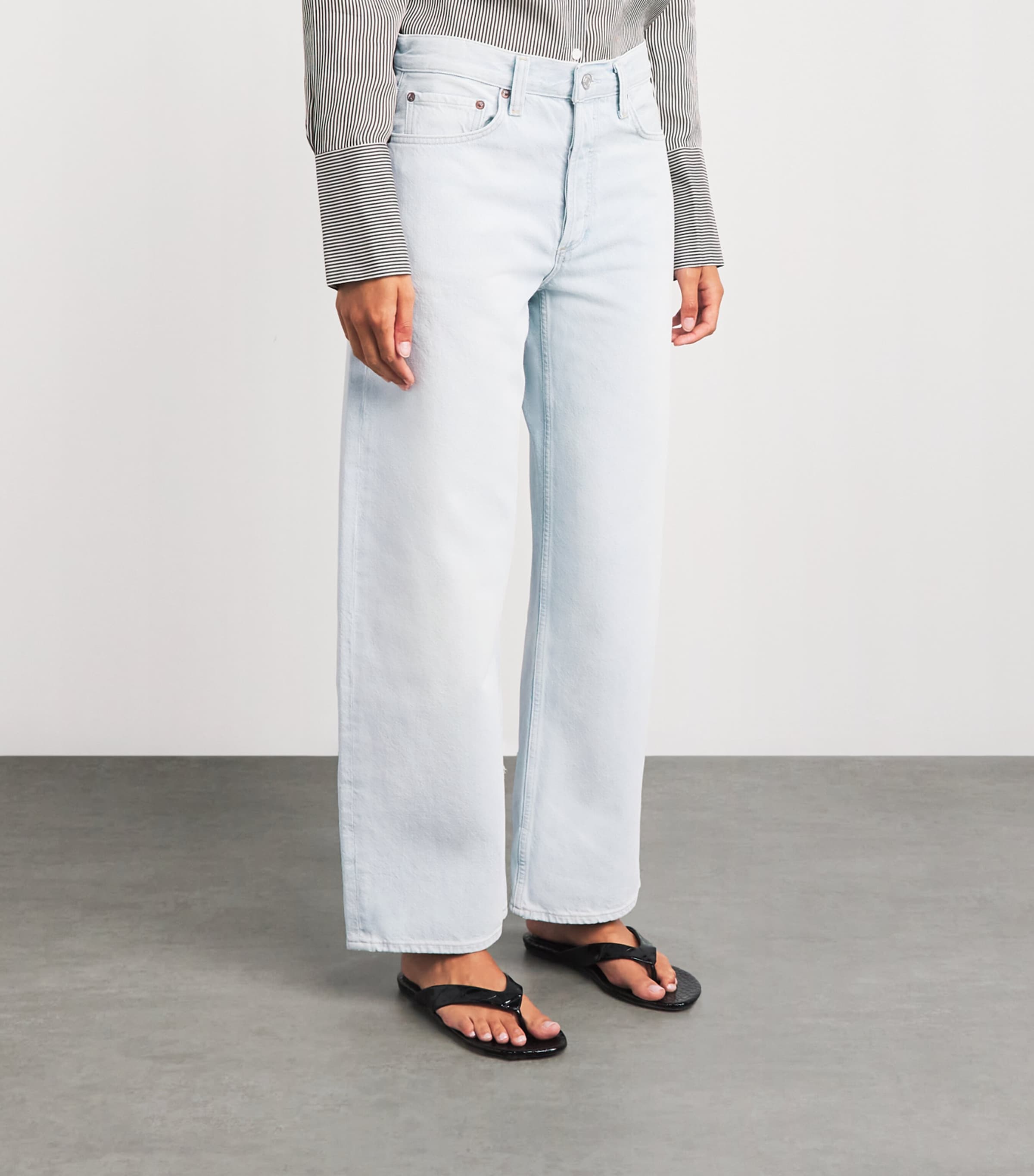 AGOLDE Womens Arc Barrel-Leg Jeans Type Lt Sky Ind Image 4