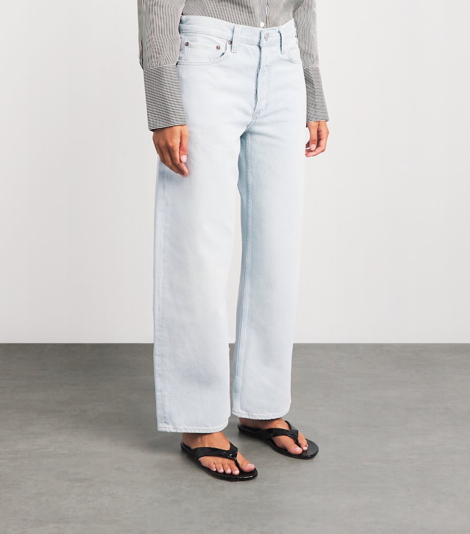 AGOLDE Womens Arc Barrel-Leg Jeans Type Lt Sky Ind Image 4