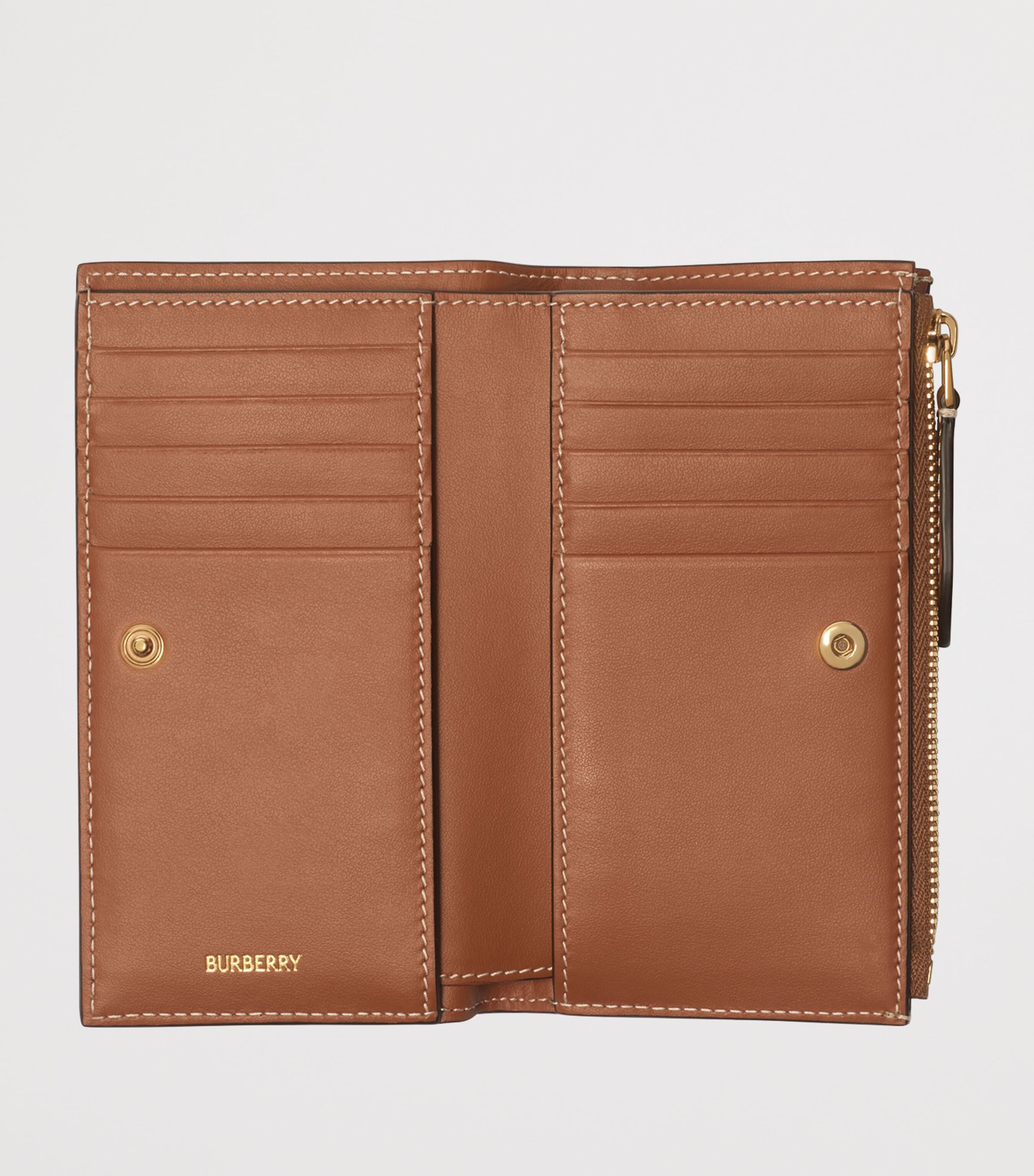 Burberry Medium Check Bifold Wallet Vntg Chk/briar Brown Image 2