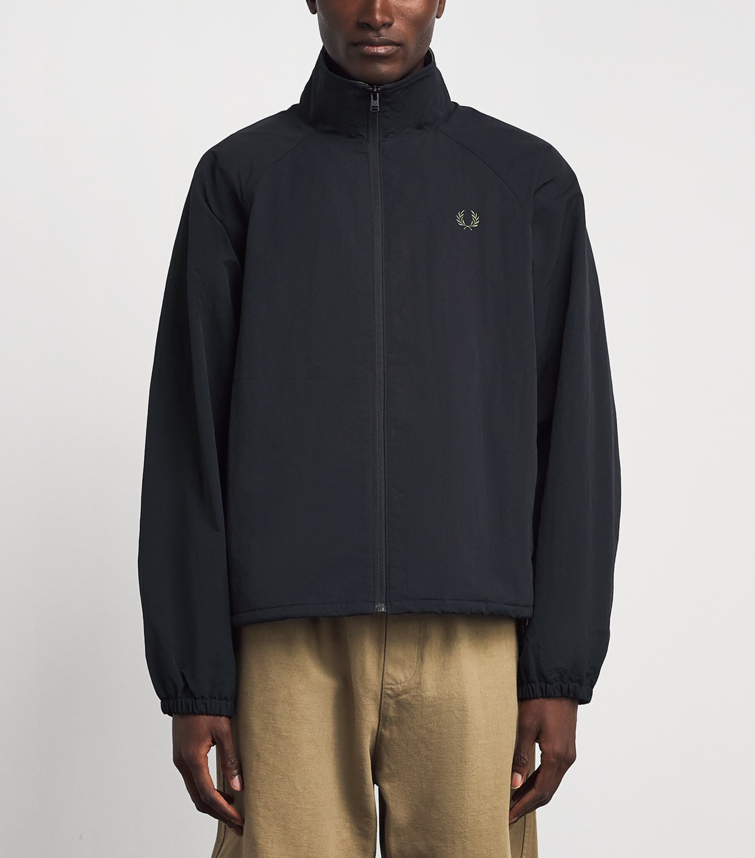 Fred Perry Mens Taslan Oversized Shell Jacket Black Image 4