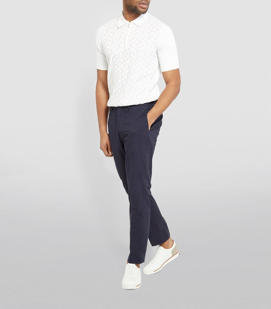 Cotton-Blend Straight Chinos NAVY Image 5