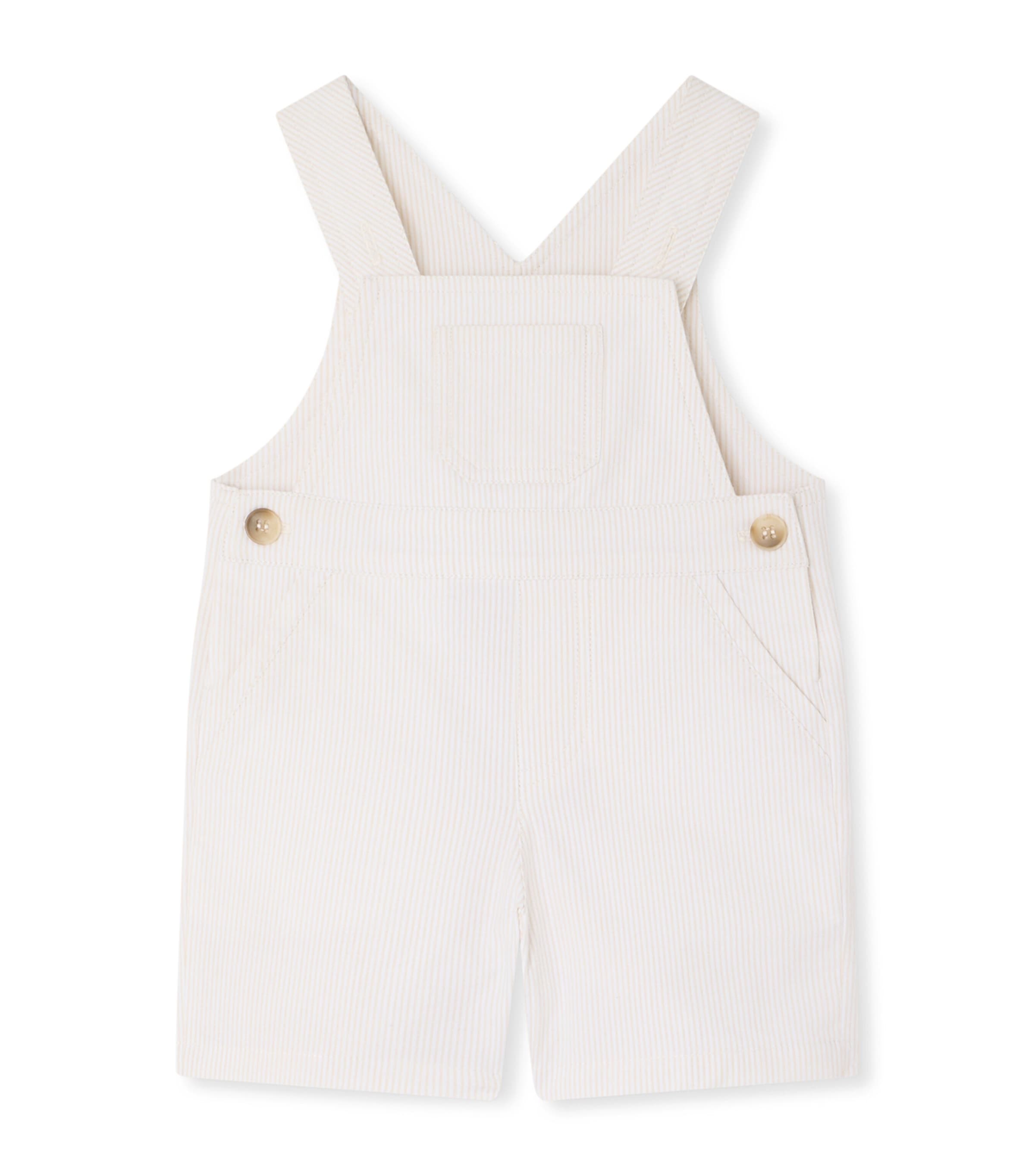Bonpoint Cotton Farel Dungarees (6-18 Months) Ficelle Image 1