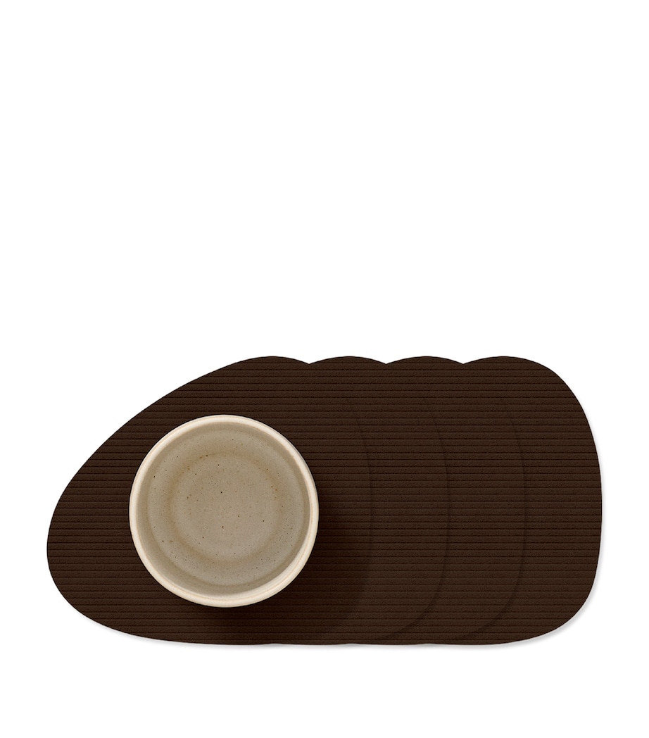 Corduroy Curve Coasters (Set of 4) HAZEL Image 1