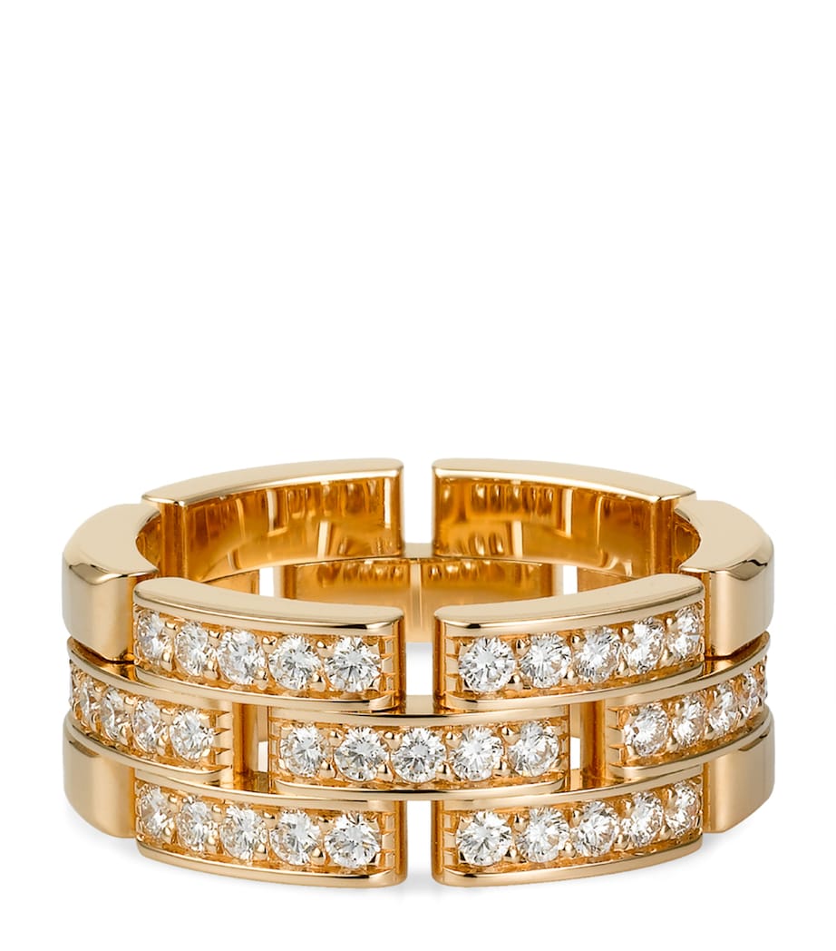 Cartier Yellow Gold and Diamond Maillon Panthère Ring Rose Gold Image 1