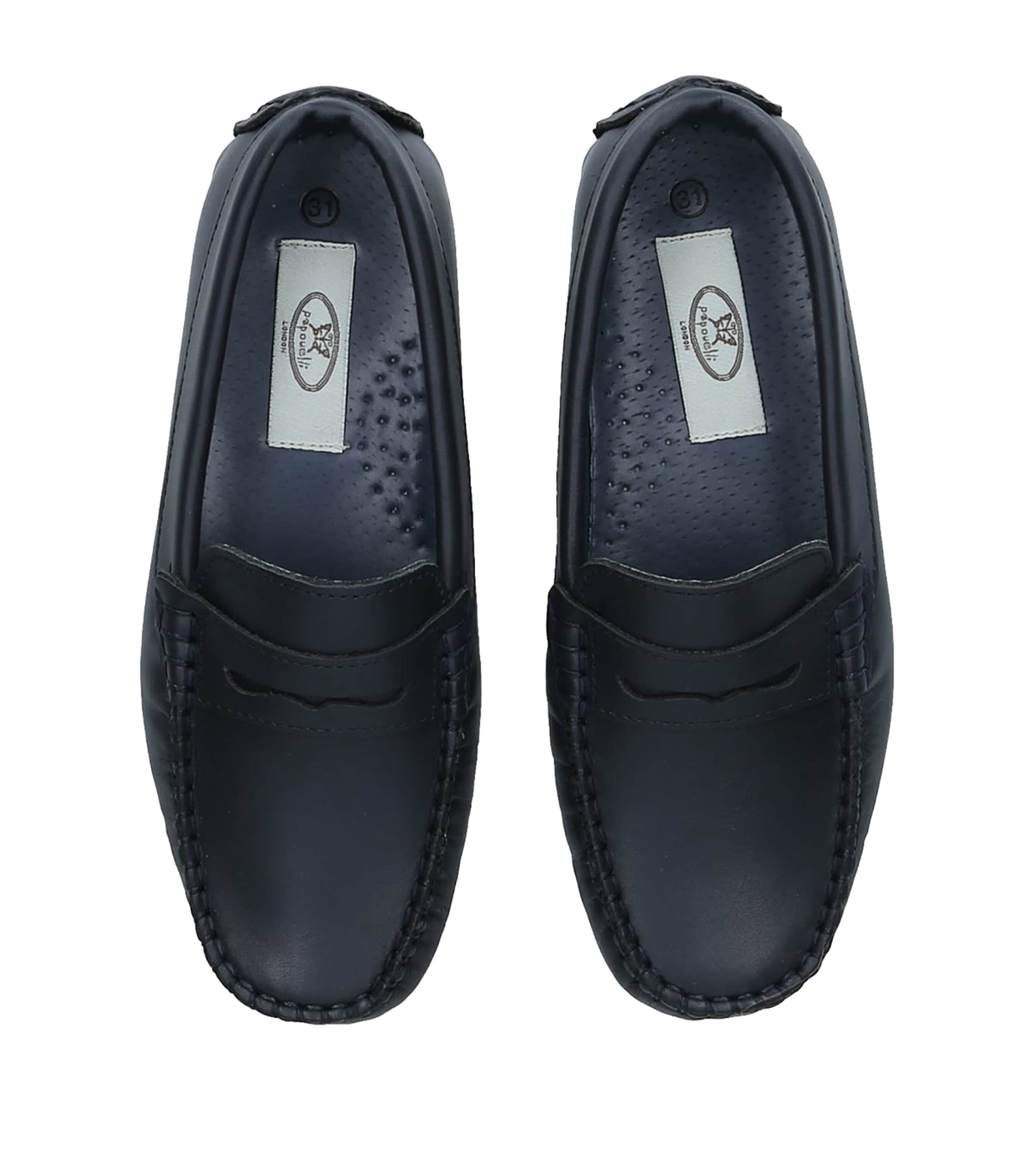 Leather Felix Loafers NAVY Image 4