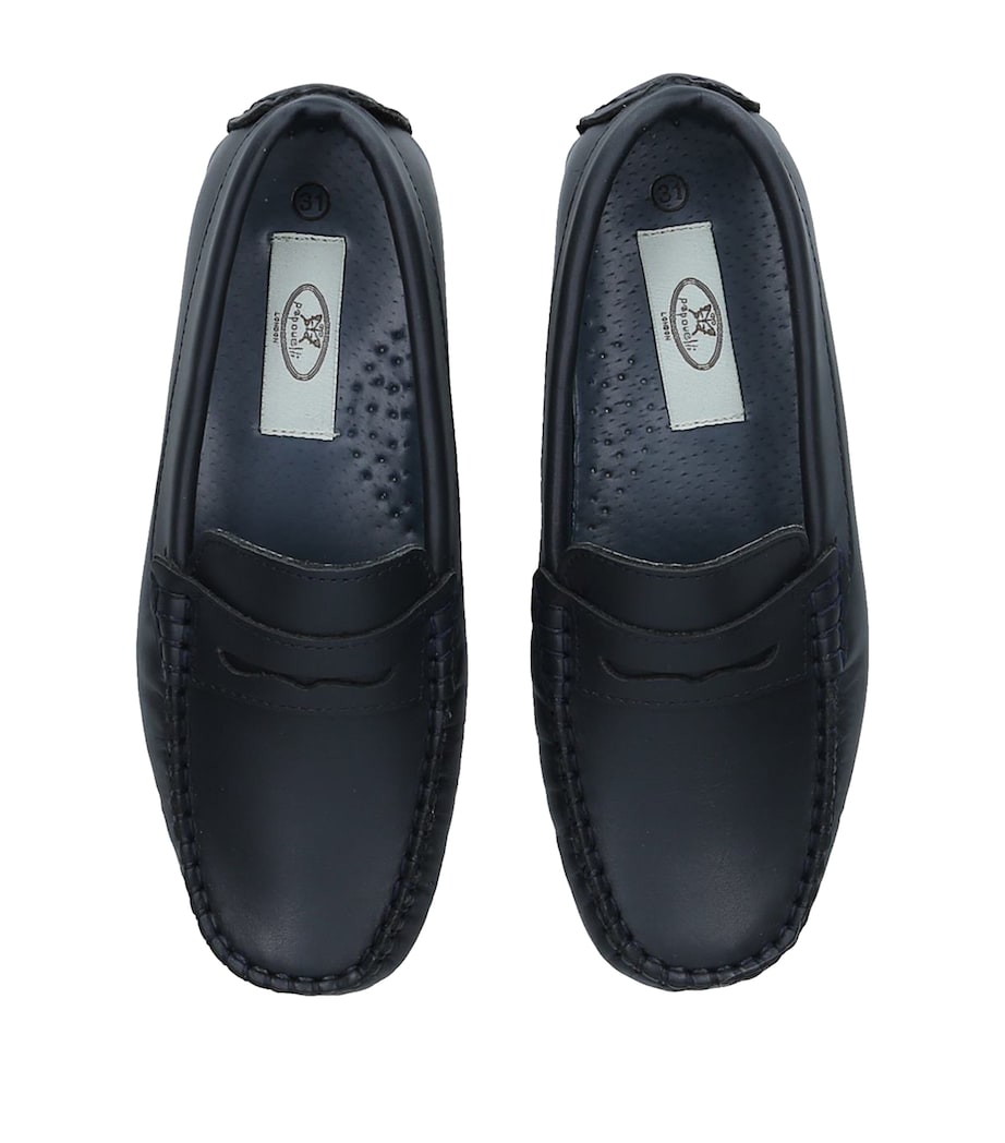 Leather Felix Loafers NAVY Image 4