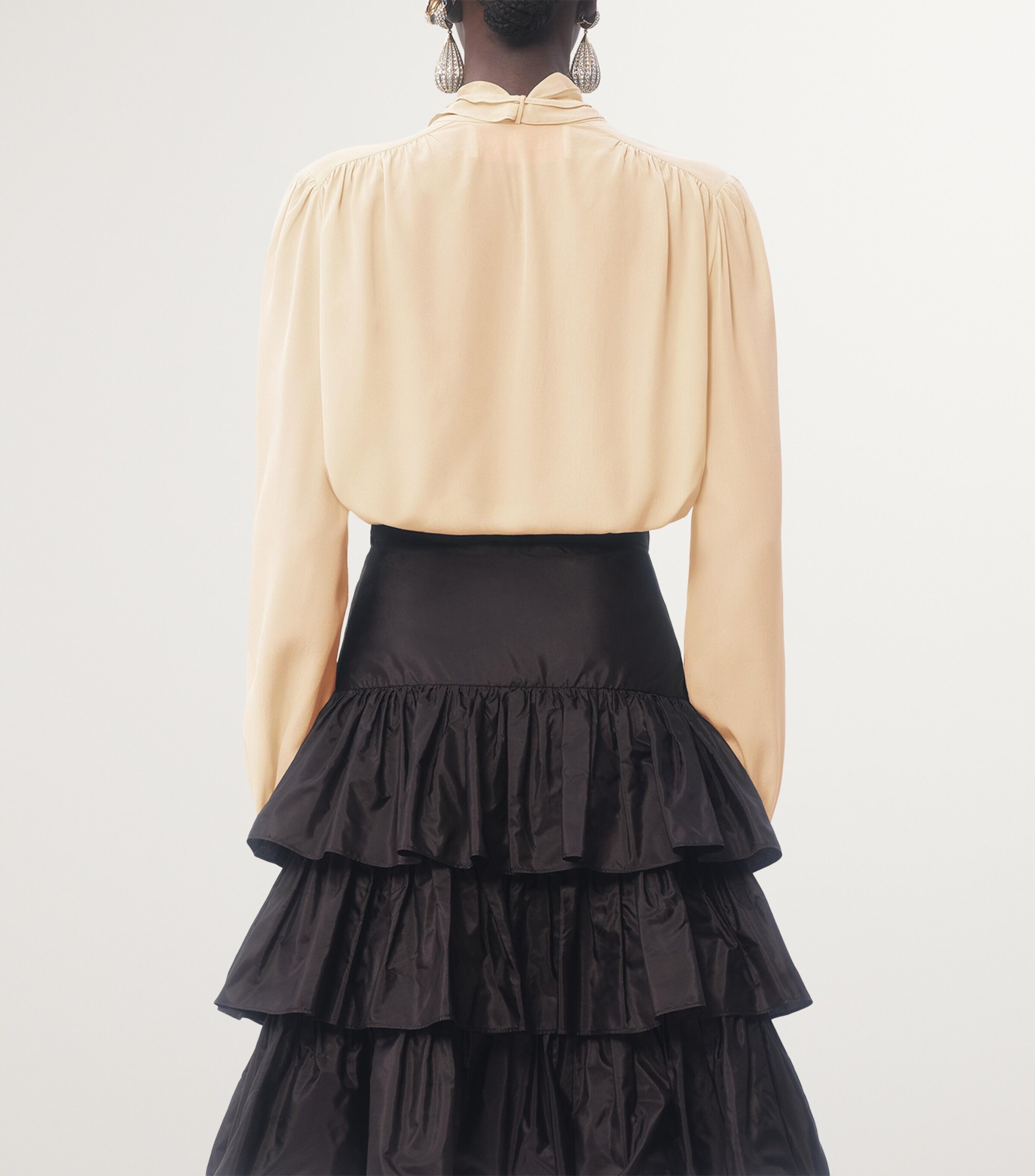 Valentino Womens Silk Tasselled-Pussybow Blouse Image 7