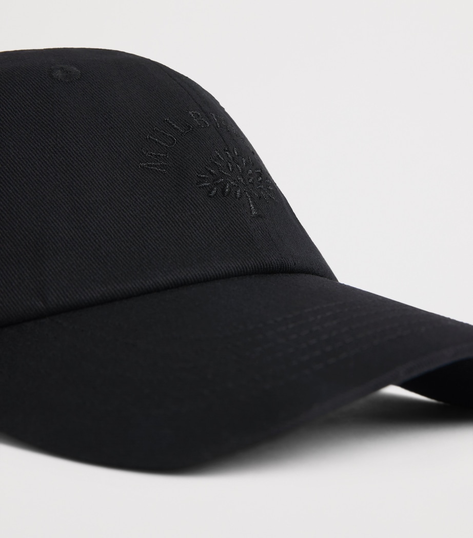 Mulberry Embroidered Logo Cap Black Image 4
