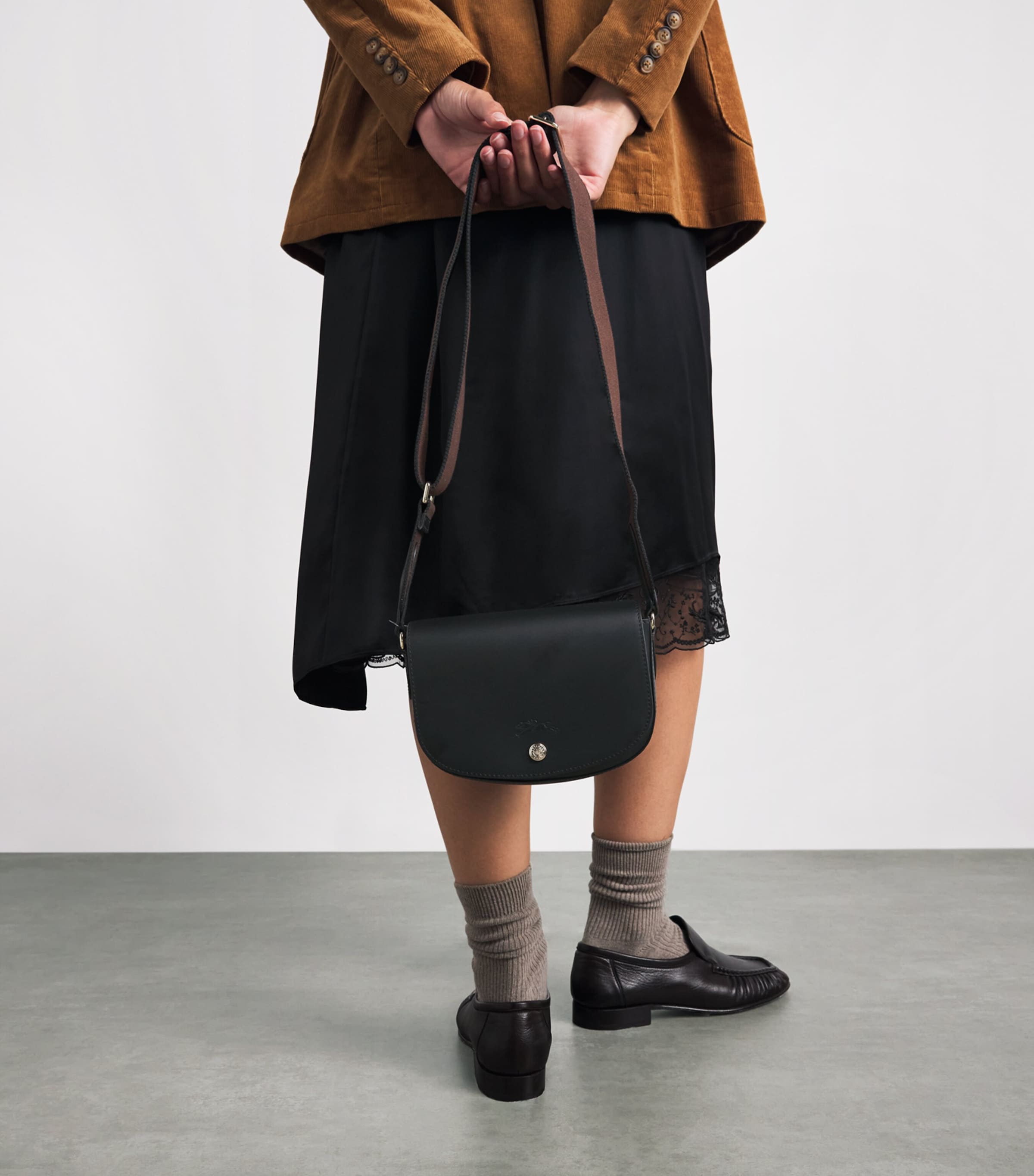Longchamp Small Leather Épure Cross-Body Bag Noir Image 2