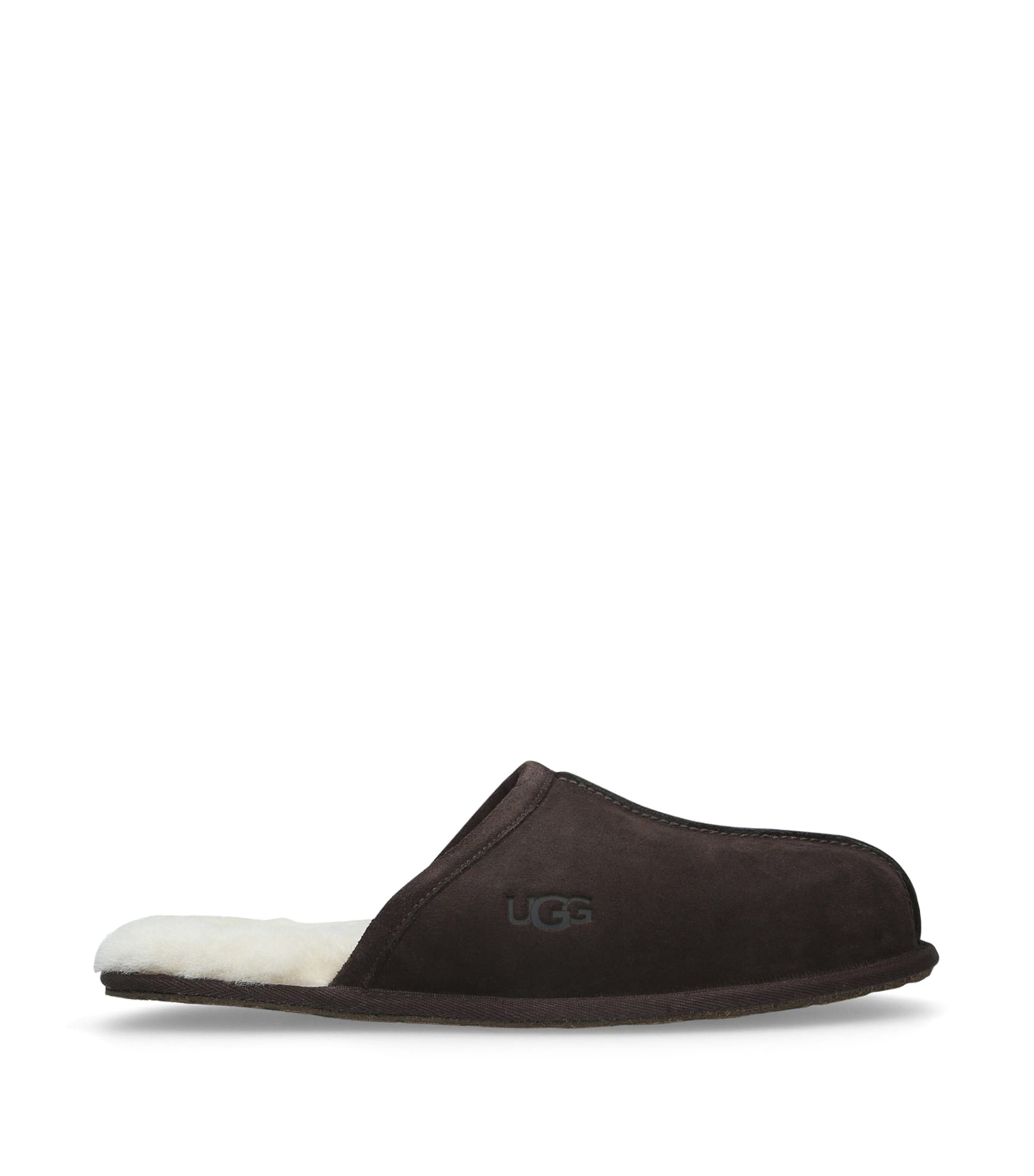 Ugg Suede Scuff Slippers In Brown