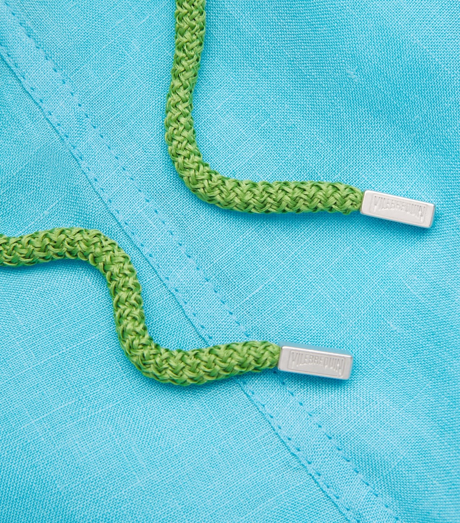 Linen Maurice Swimshorts 612-BLUE TOPAZ Image 5