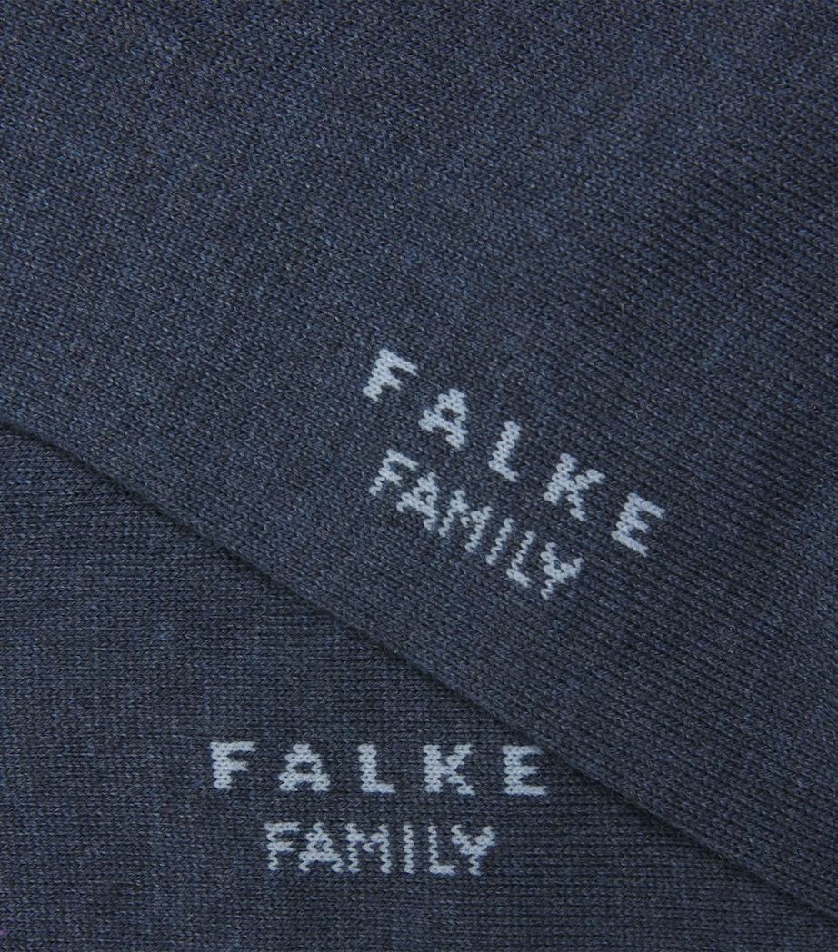 Falke Mens Family Trainer Socks Navy Mel Image 2