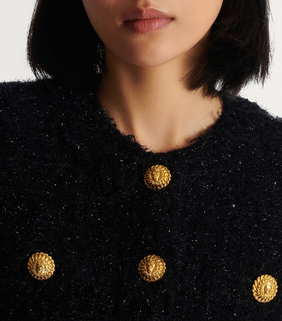 Tweed Buttoned Jacket 0PA NOIR Image 6