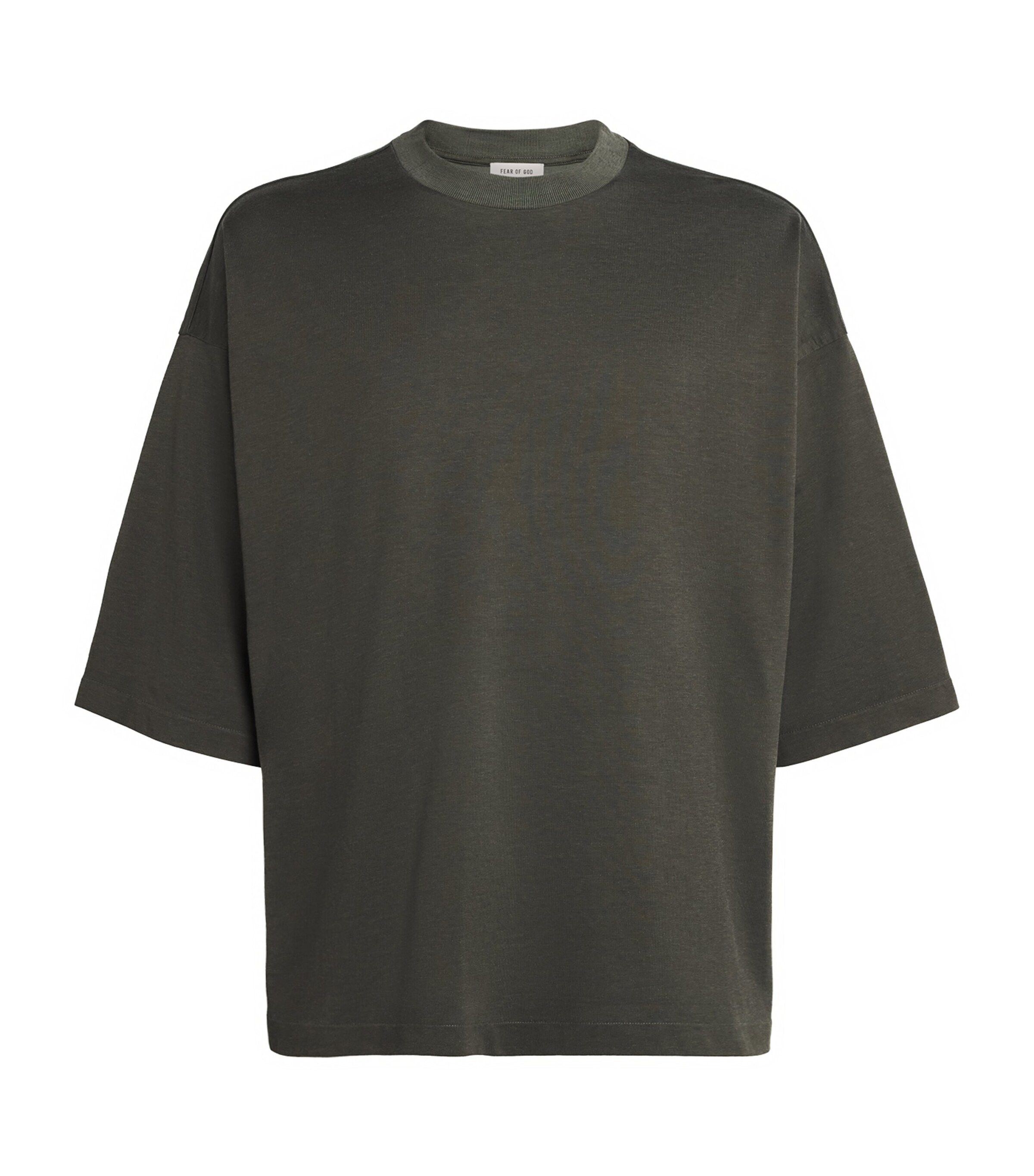 Fear Of God Oversized T-shirt In Faded Jersey In Black