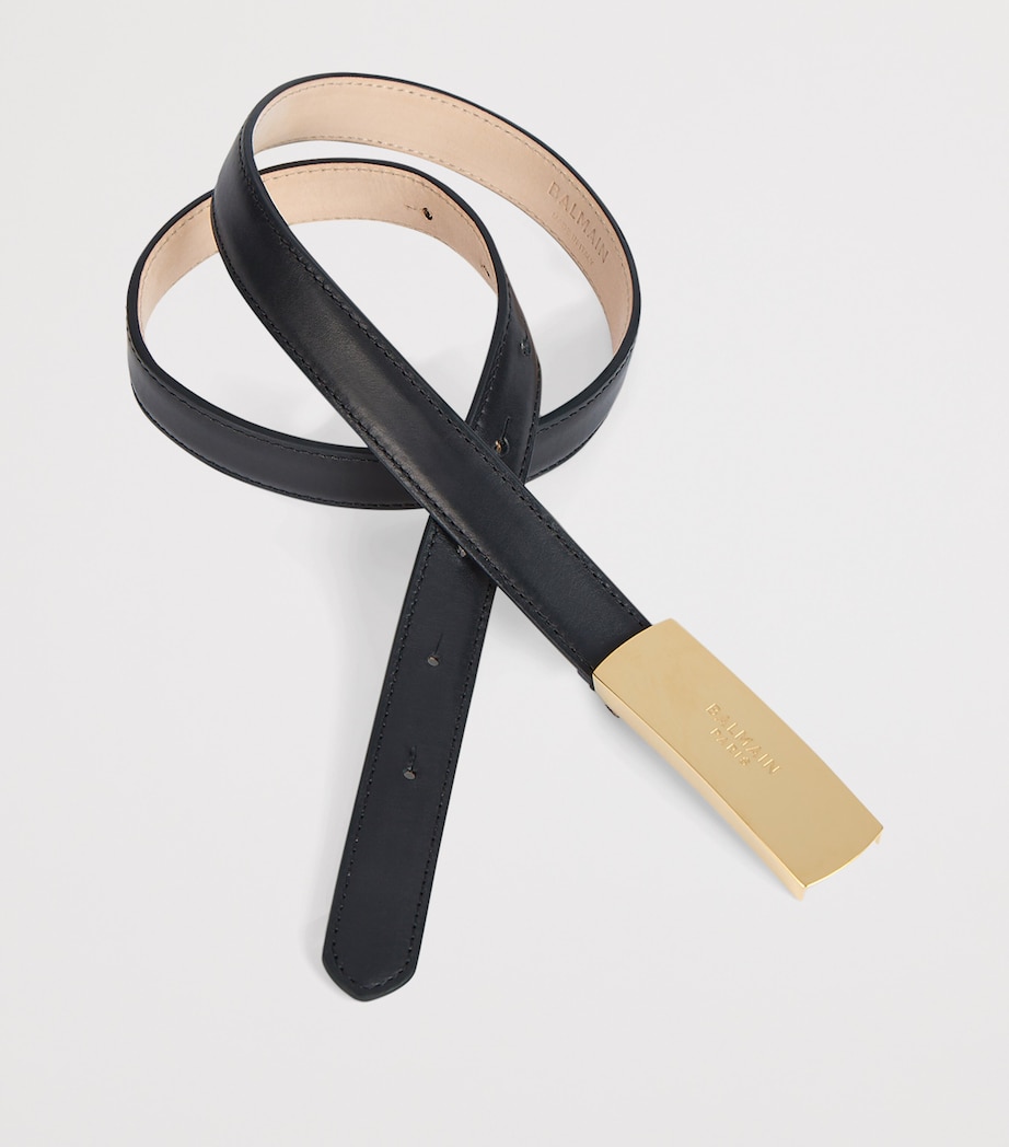 Balmain Lambskin Belt Noir Image 4