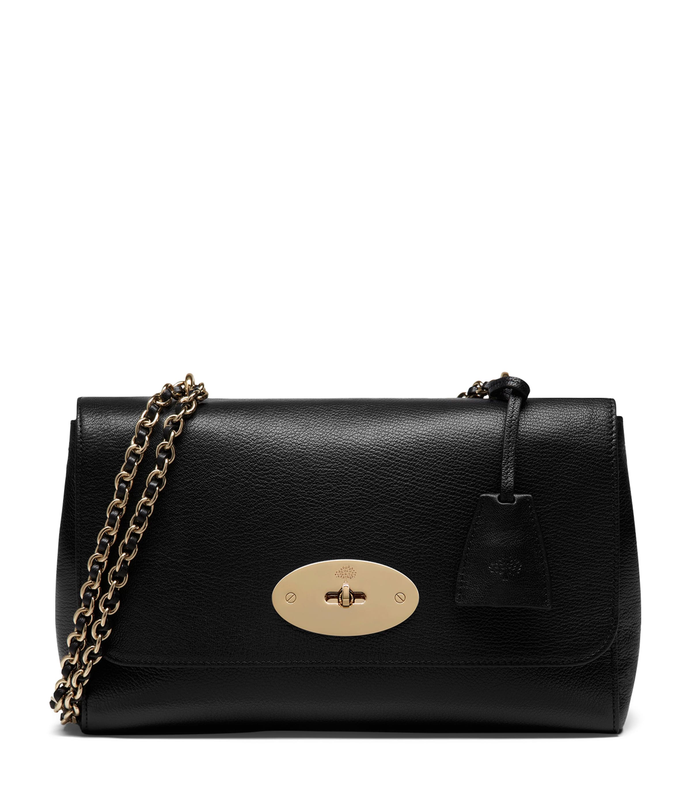 Shop Mulberry Medium Leather Lily Shoulder Bag In Black