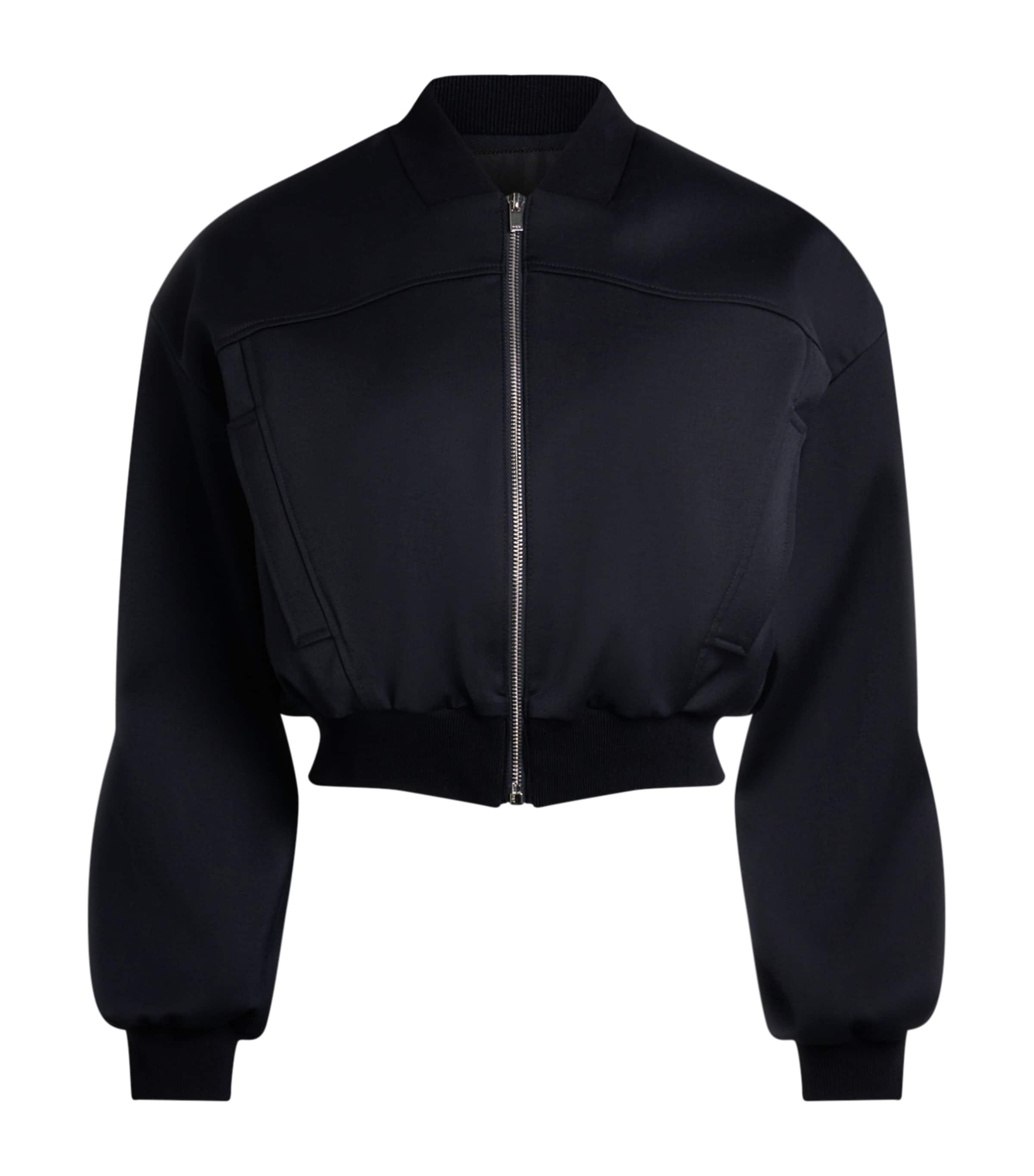 Cropped Bomber Jacket NAVY Image 1