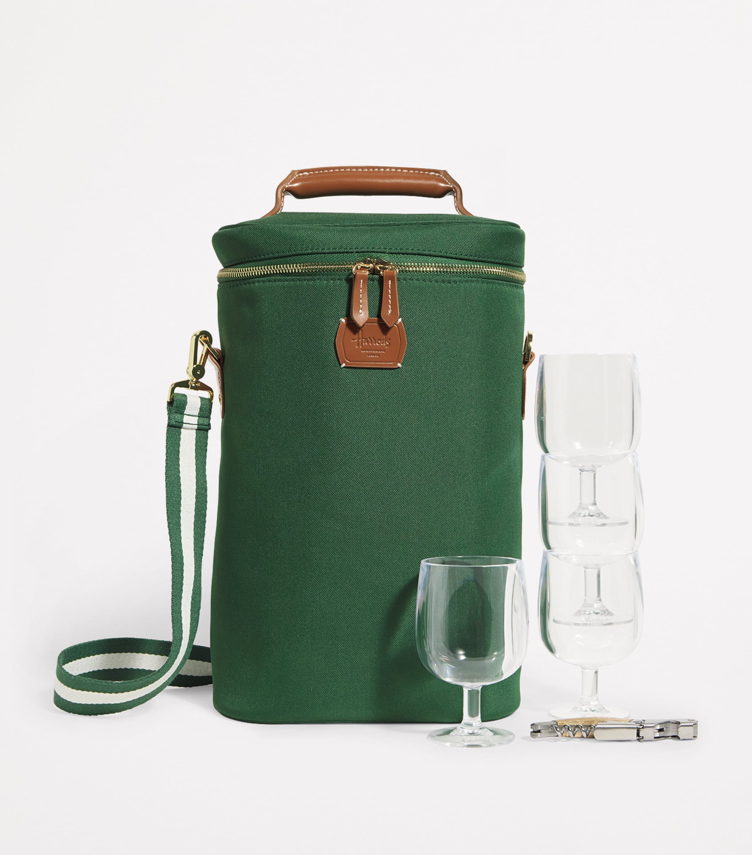 Wine Bag Set HARRODS GREEN Image 3
